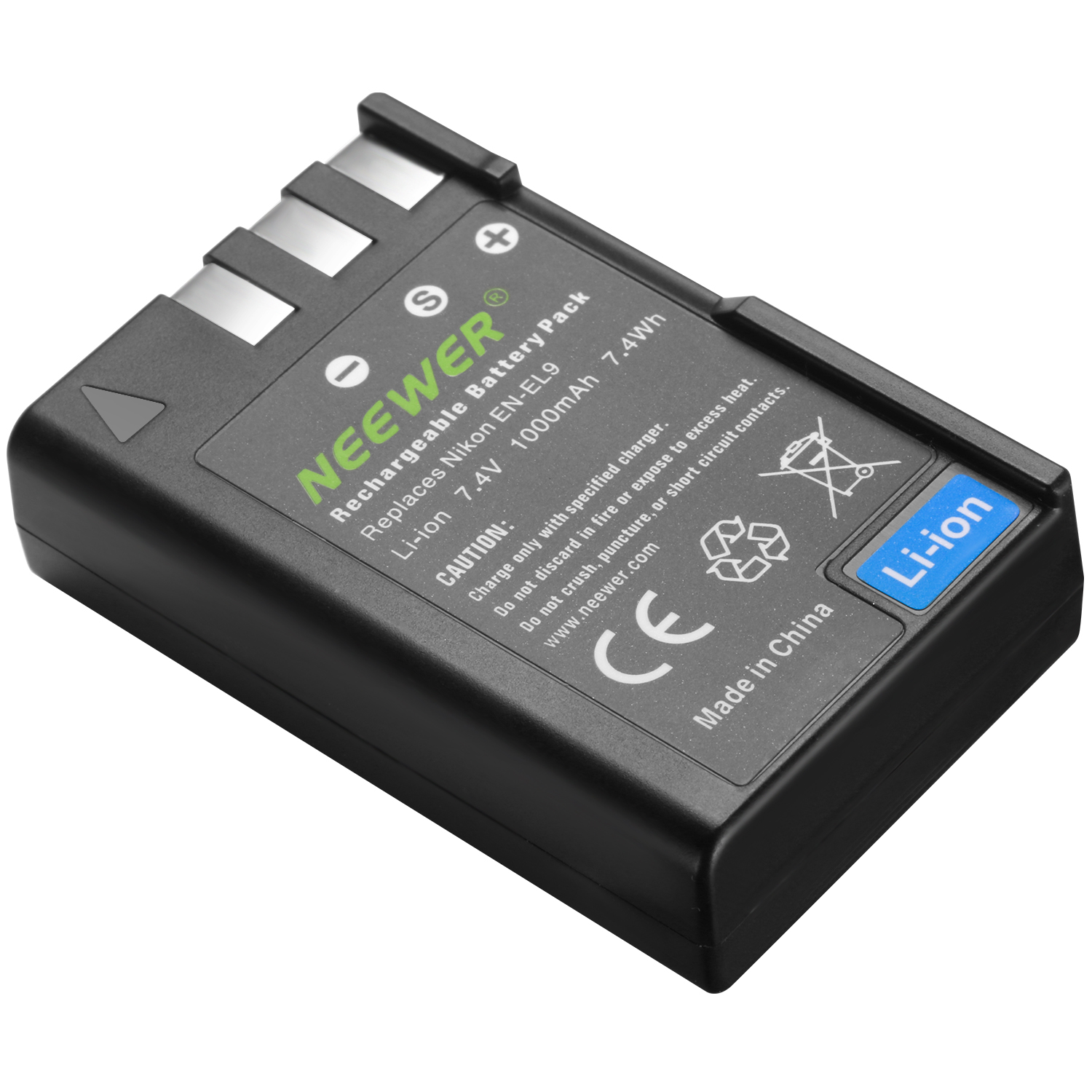 Vertical Shutter Battery Grip+(2 Pack)ENEL9 Replecement Battery for