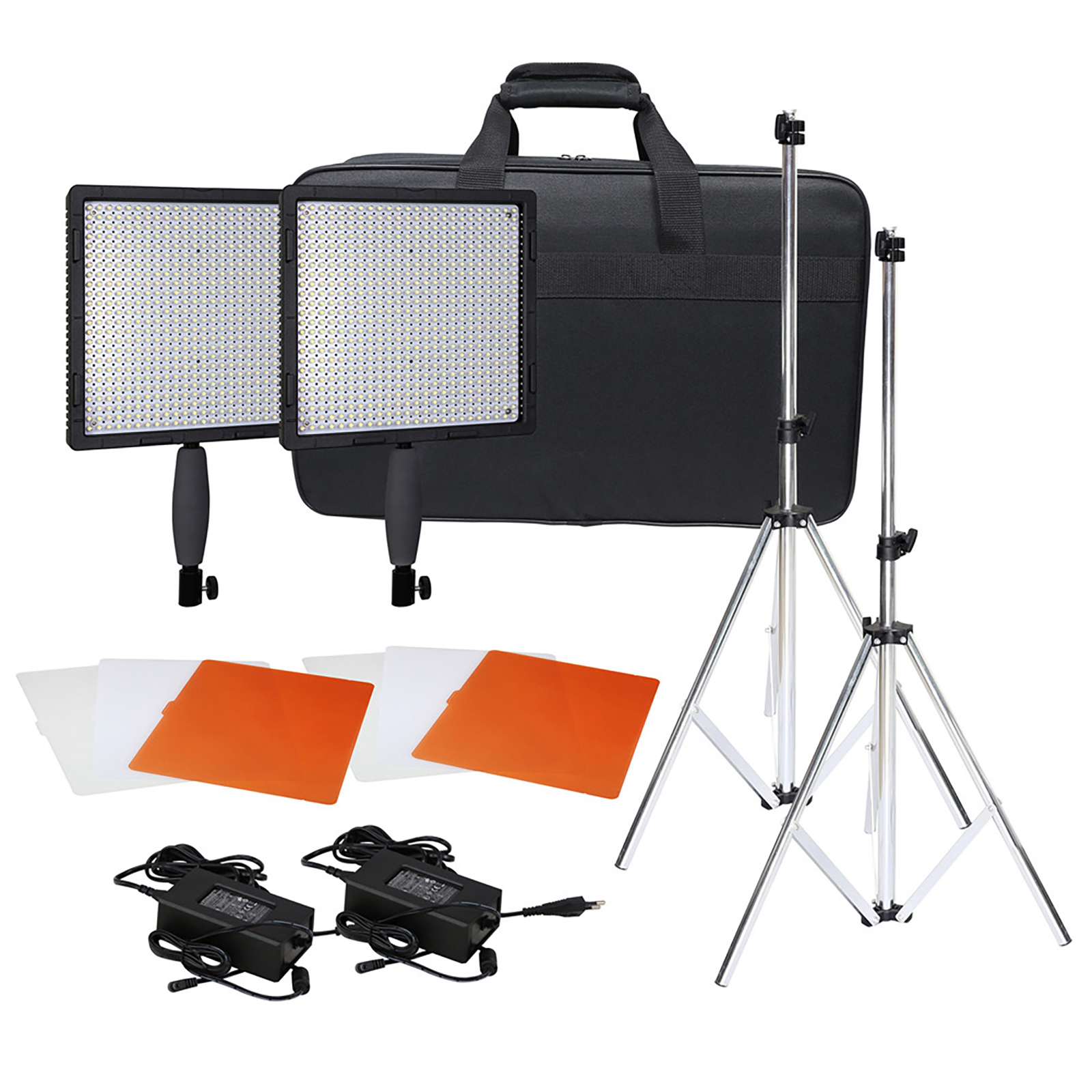 Neewer 2* CN576 LED Video Studio Light Kit eBay