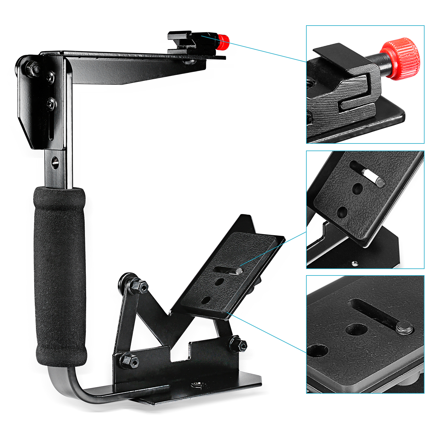MultiAngle Quick Flip Off Camera Flash Bracket for Canon Nikon Sony UD