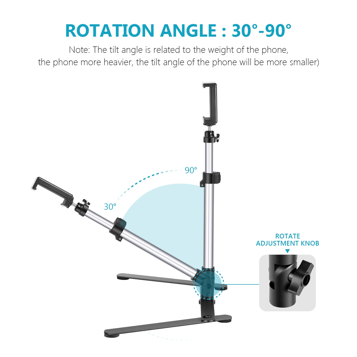Neewer LightWeight Adjustable Camera Table Top Monopod Stand Tripod