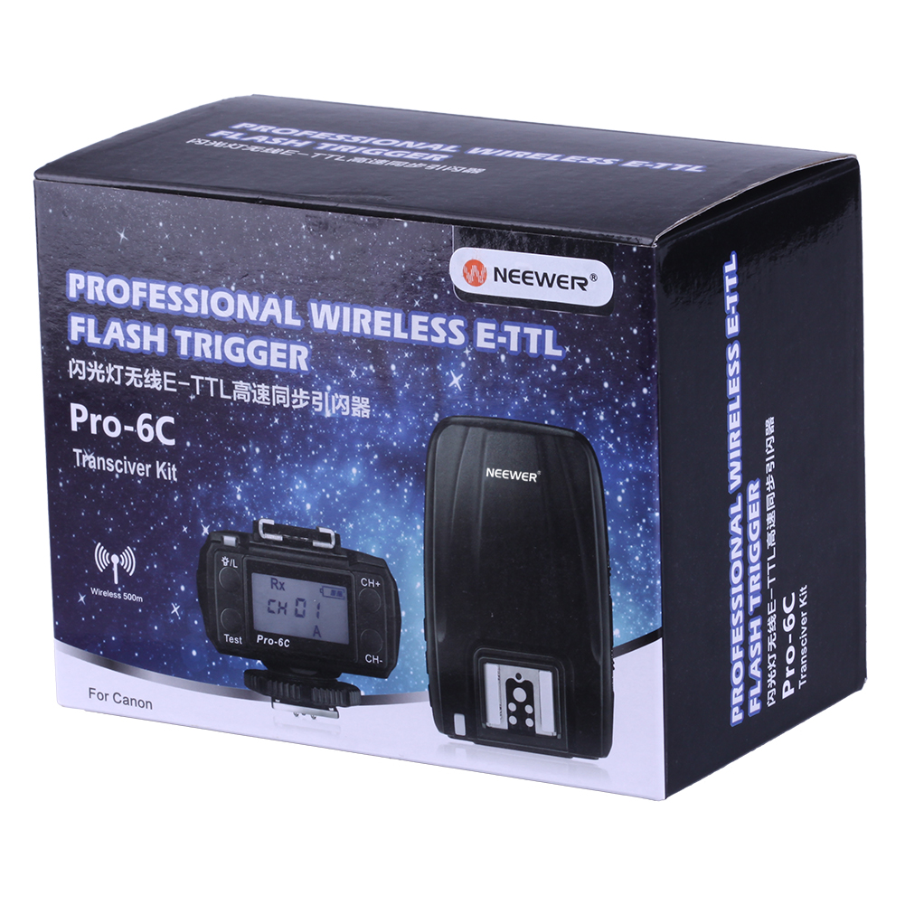 Neewer PRO6C Wireless ETTL High Speed Sync Flash Trigger Kit for