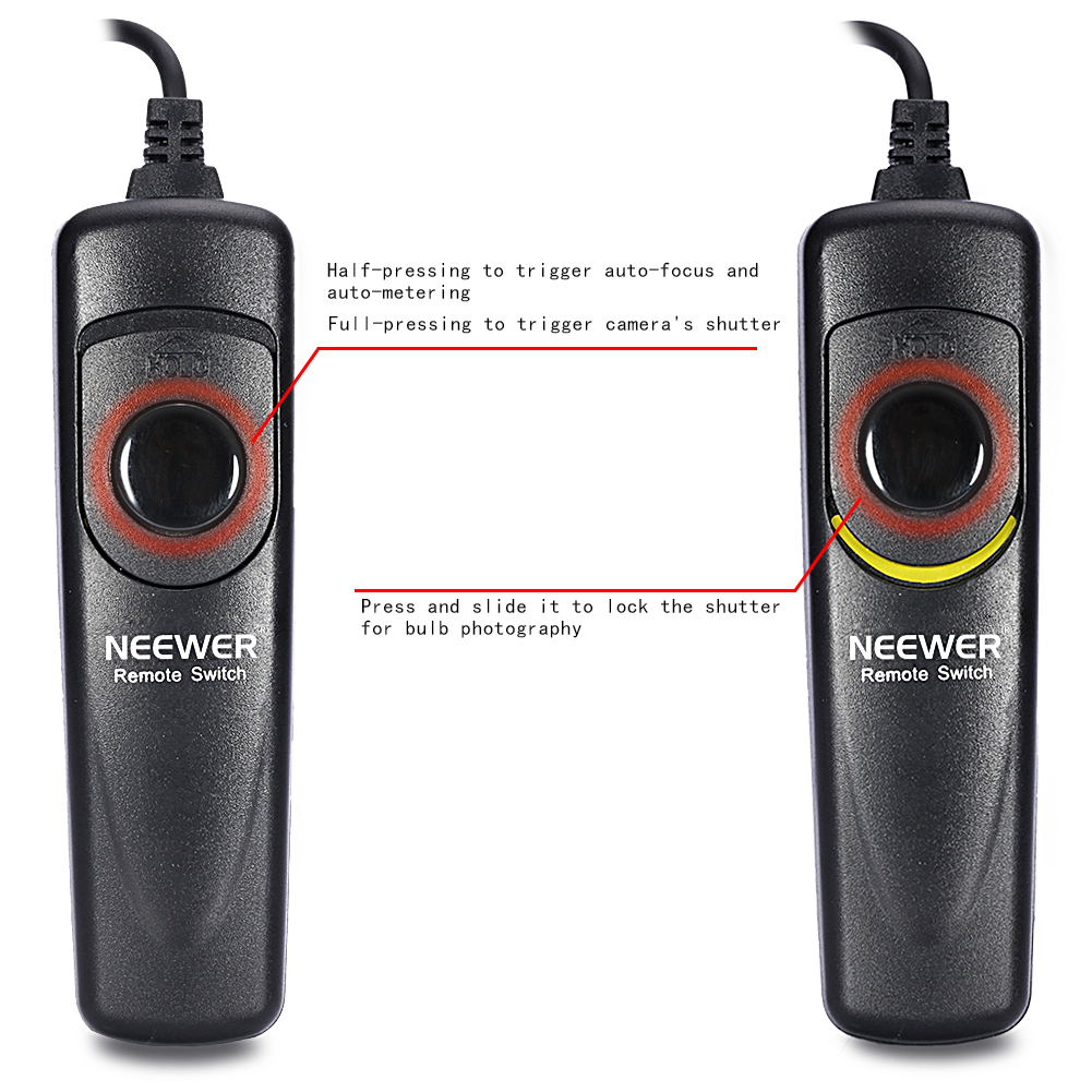 Neewer 2pack DSLR Camera Shutter Release Trigger Wired Remote Control