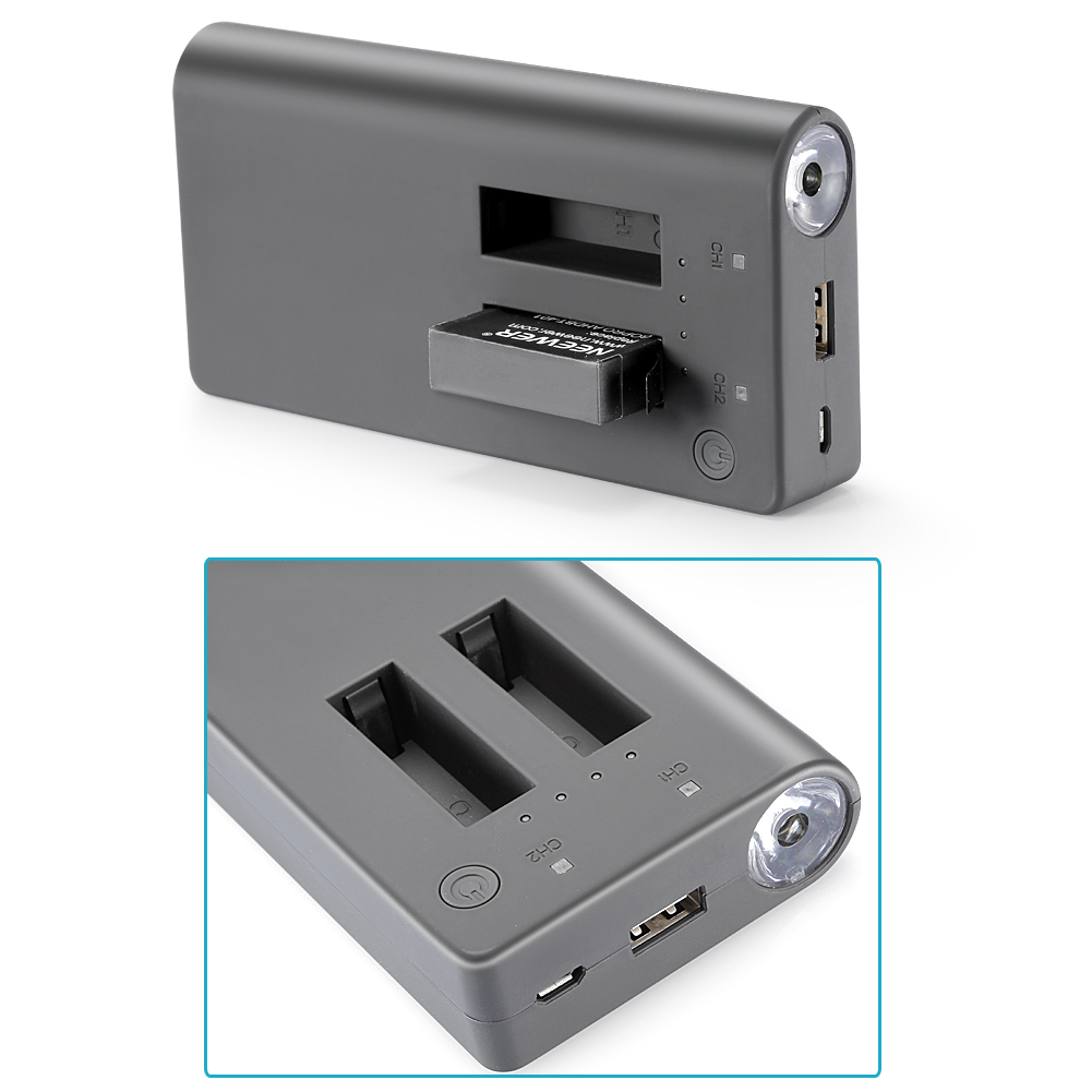 7500mAh External Battery Pack Dual Battery Charger for Gopro Hero 4 eBay