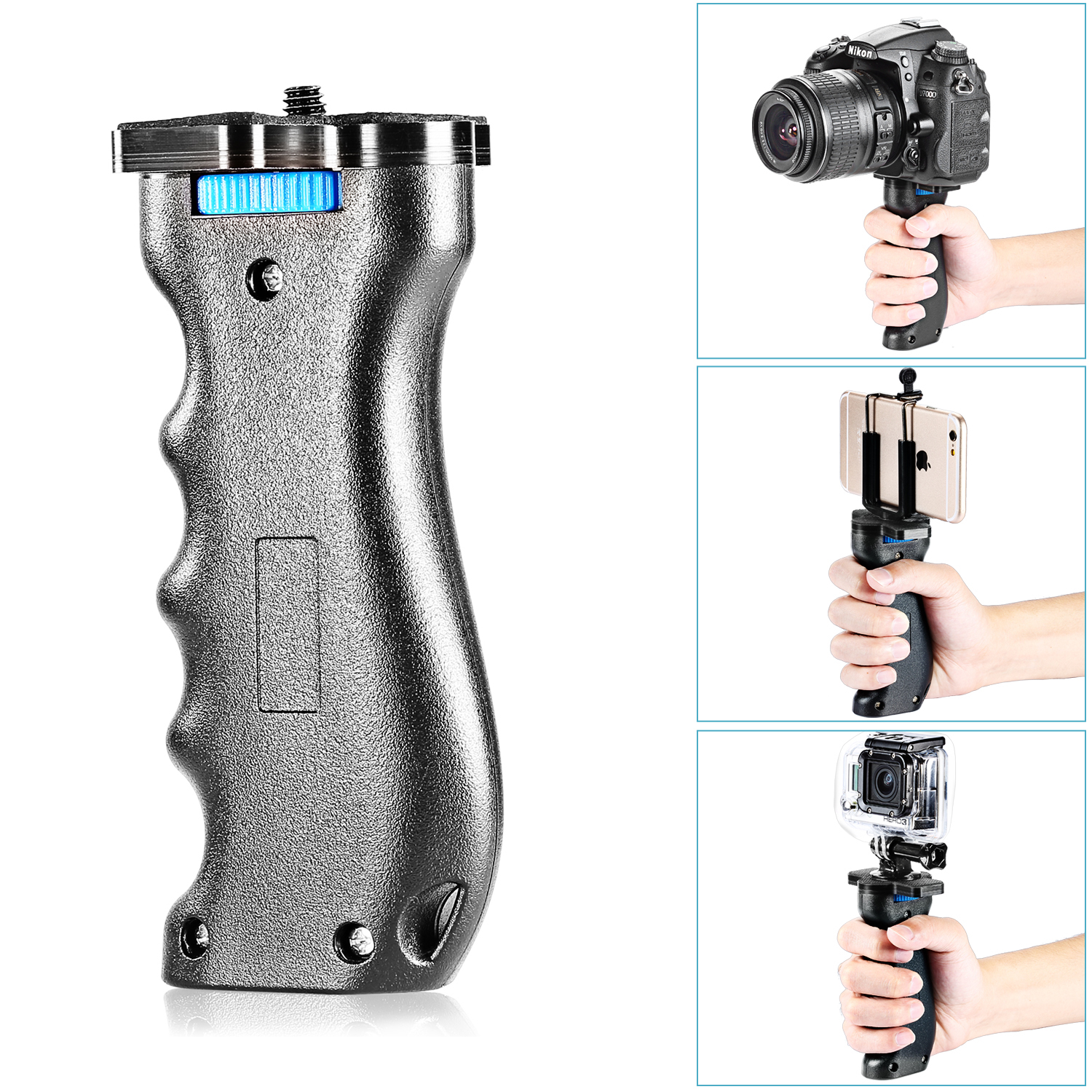 Neewer Camera Handle Pistol Grip Handheld Stabilizer with Screw f DSLR