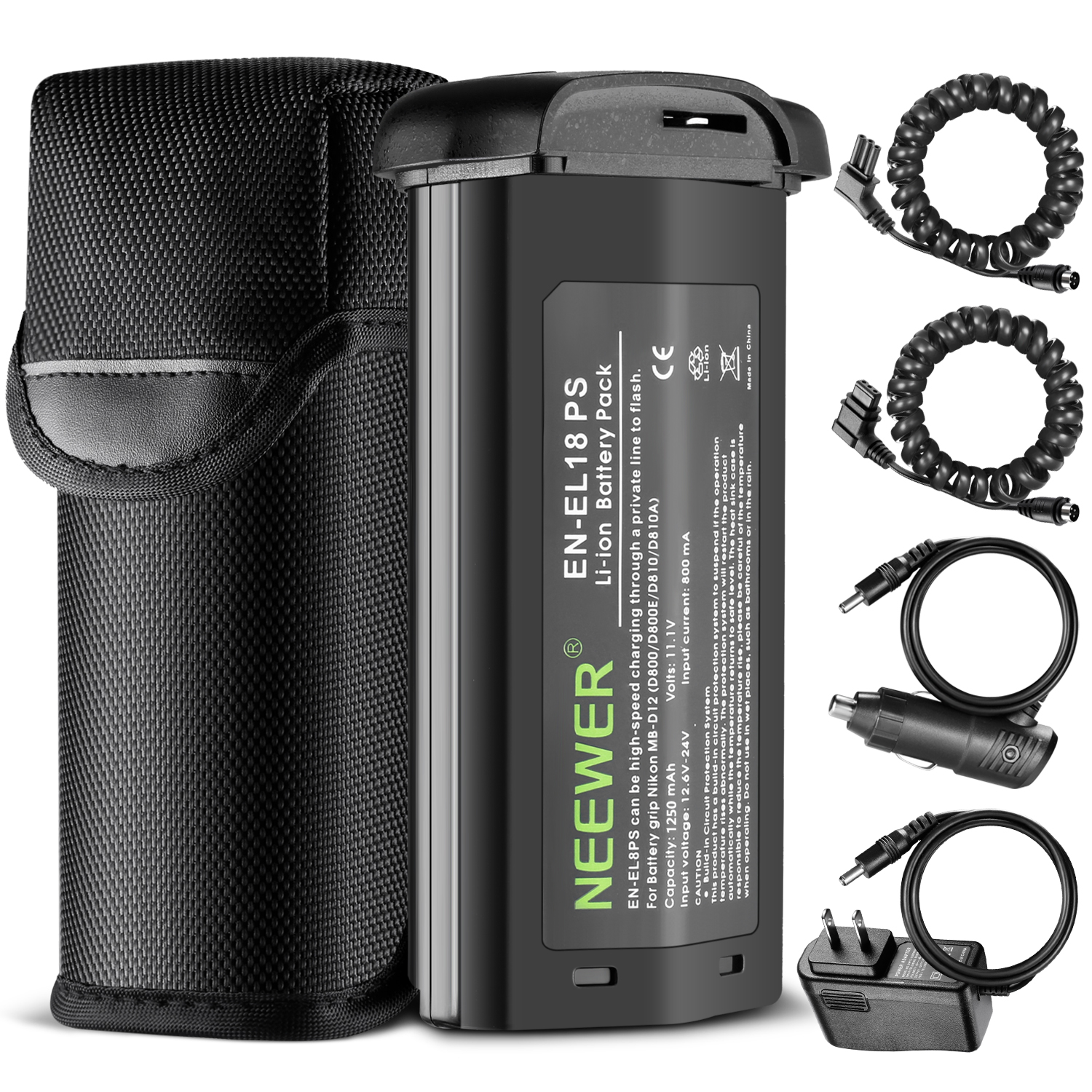 Neewer ENEL18PS Rechargeable Liion External Flash Battery Pack for