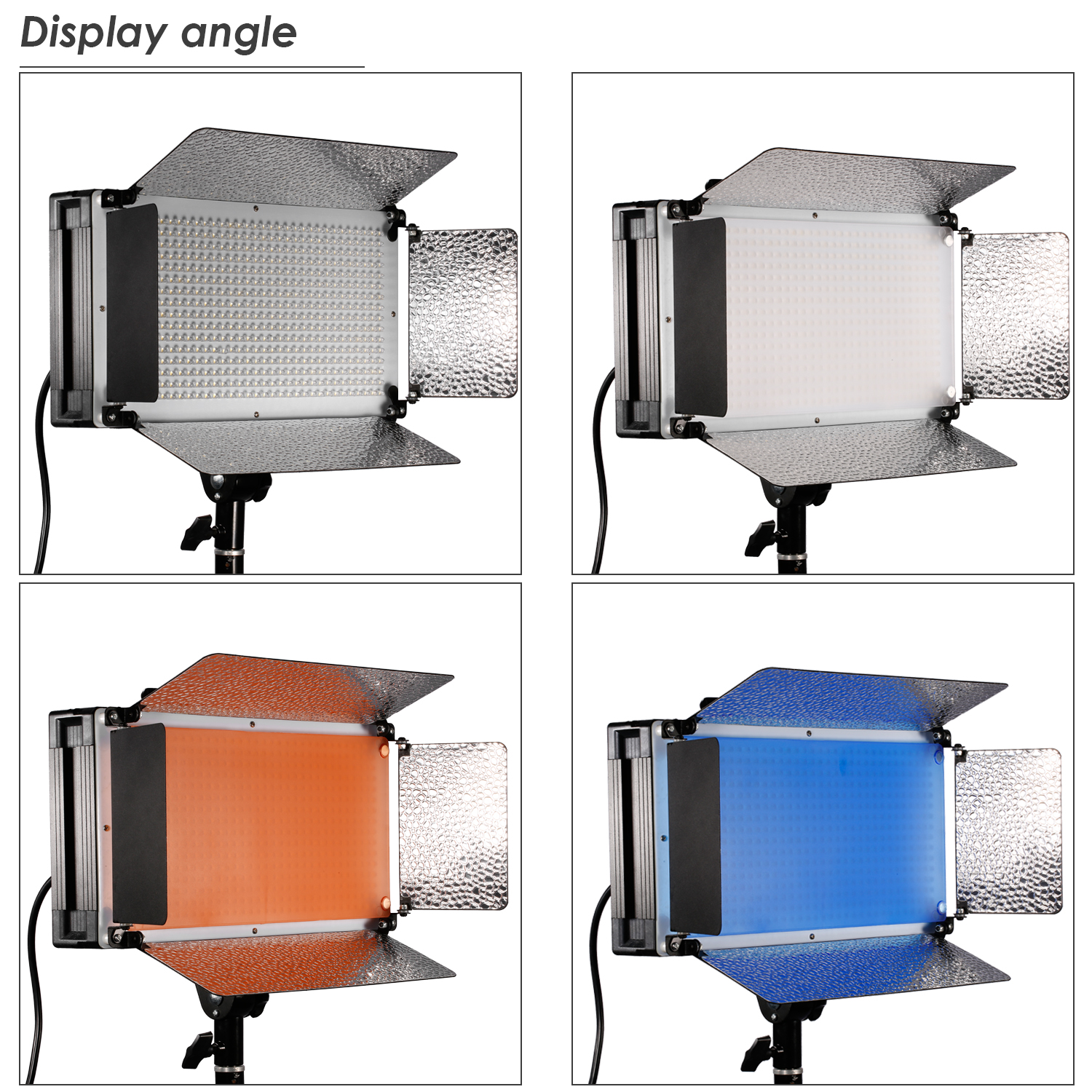 Neewer 500 LED Photo Light Panel, Diffuser, 2 Color Filters and 4