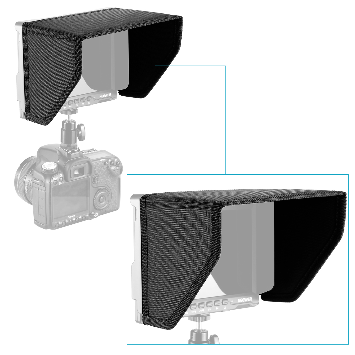Neewer 7 Inch LCD Video Monitor Display Sunshade Sun Hood eBay