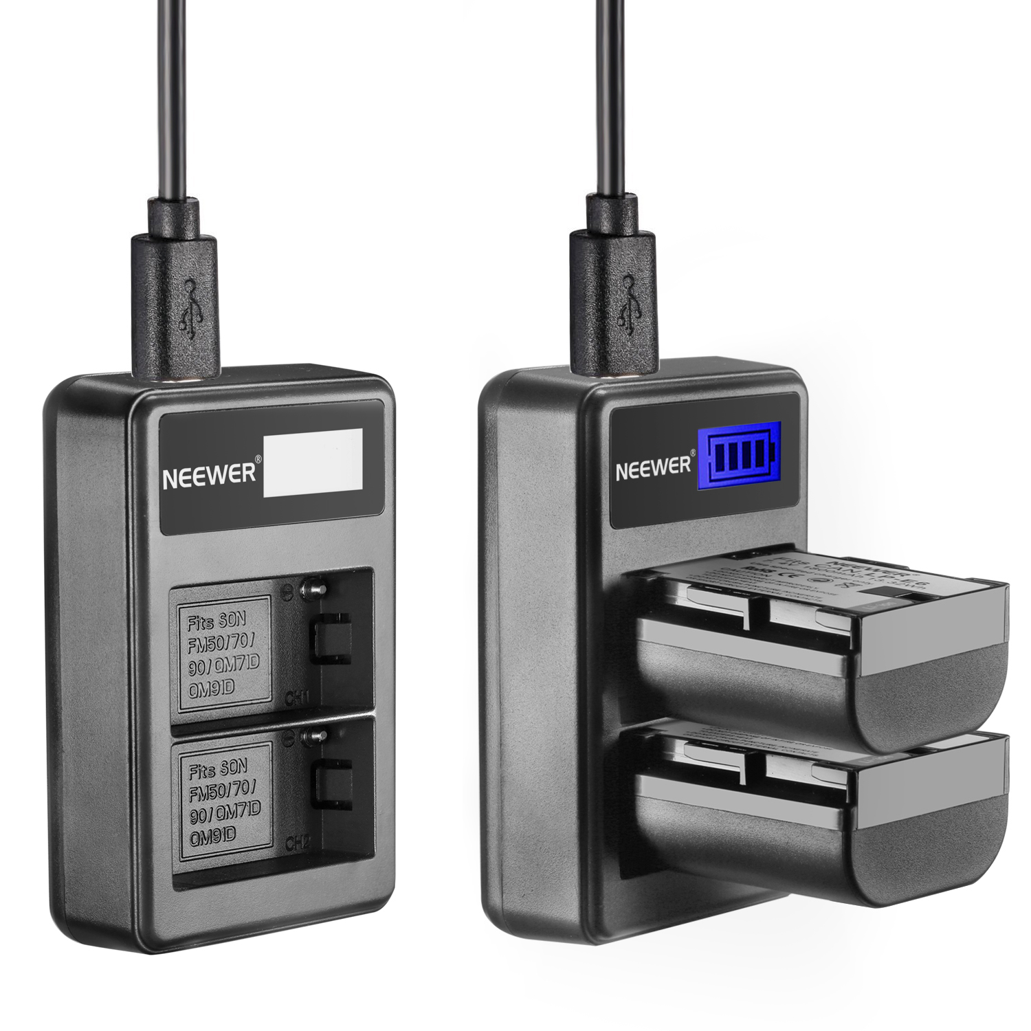 Caricabatterie 4 Canali NEEWER Per Batterie Sony NP-F Con Display LCD - Foto 11