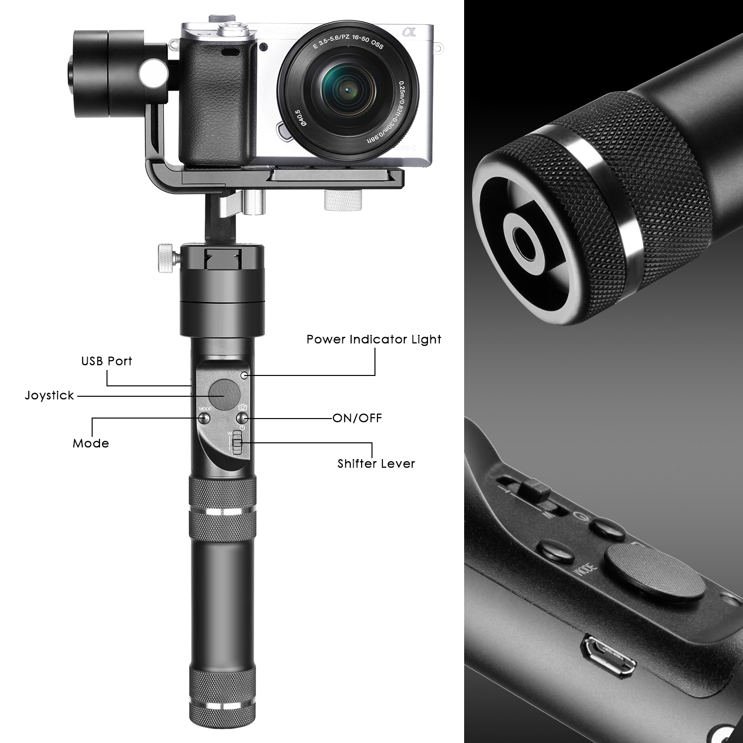 Zhiyun Crane Handheld Stabilizer 3-Axis Brushless 360 Degrees Gimbal