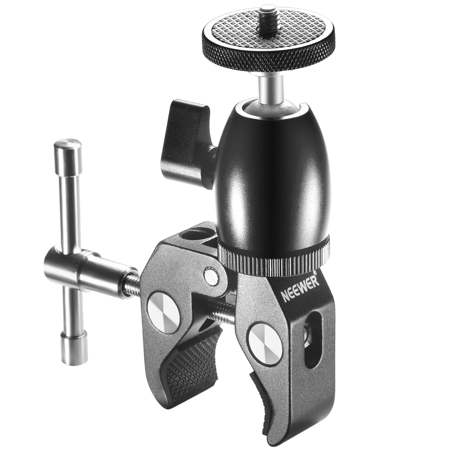 Neewer Aluminum Alloy Swivel Ball Head Mount and Cool Clamp for LED