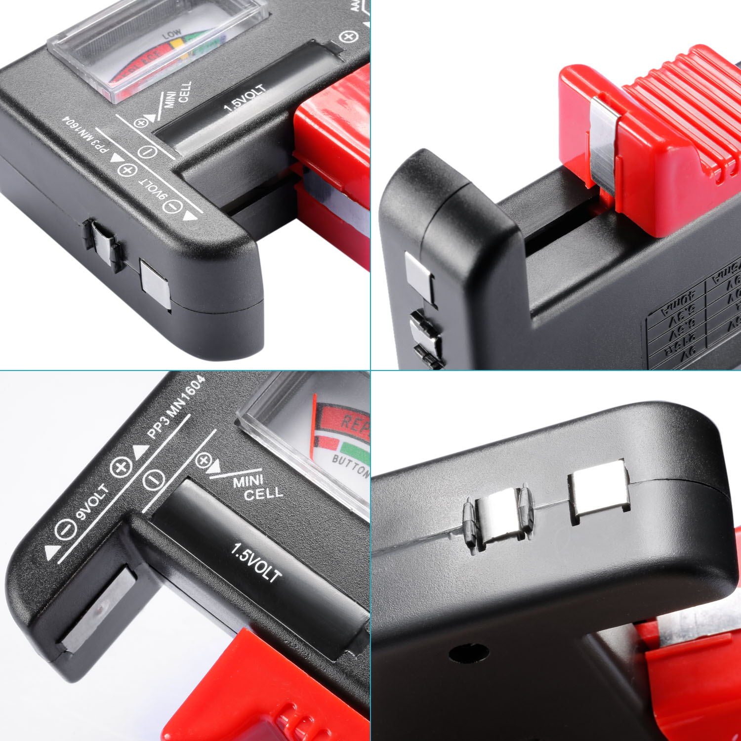 Neewer 2 Pack Button Cell Battery Tester AA AAA C D 9V Tester Checker eBay