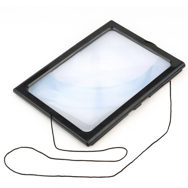 Best A4 Full Page Large Hands Free Magnifying Glass Sheet 3x Magnifier W Cord Ebay