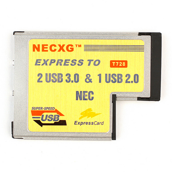 Details about 54mm 2-Port USB 3.0+USB2.0 ExpressCard Express Card ...