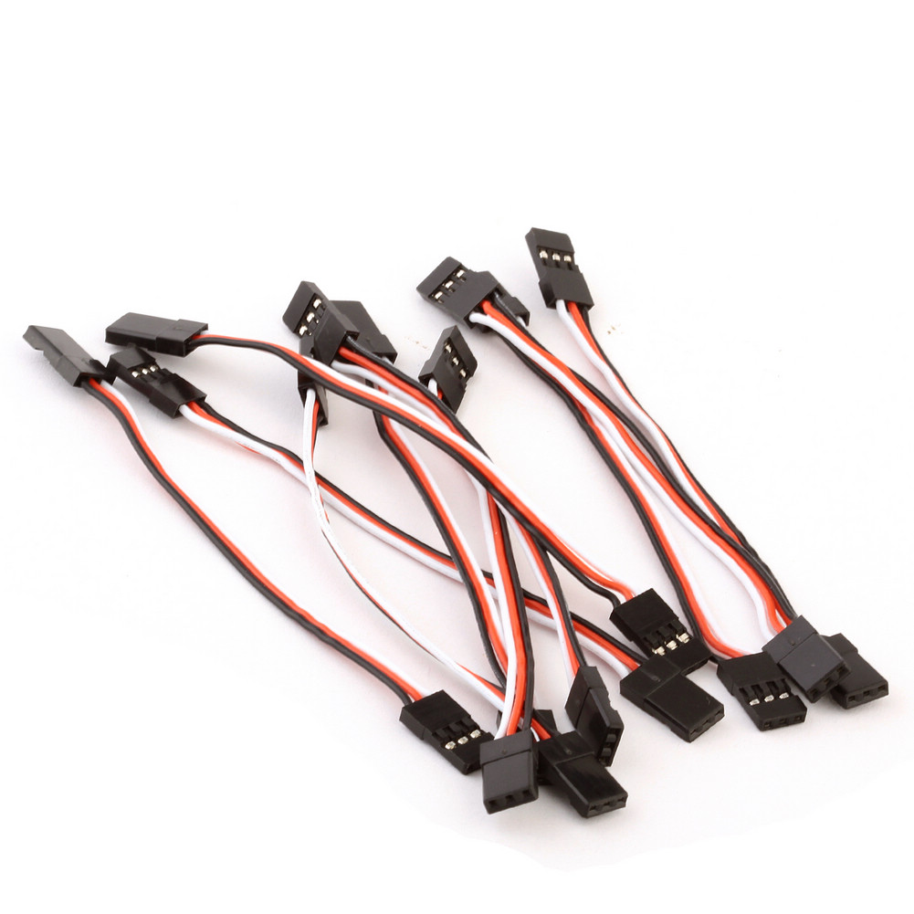 10 pcs 10CM MALE TO MALE Servo Extension Lead Wire Cable eBay