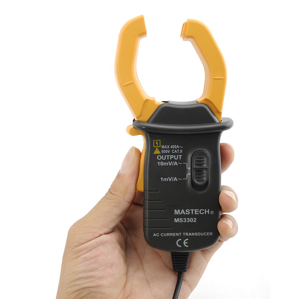 MASTECH MS3302 AC Current Transducer Clamp 0.1A-400A Meter True RMS ...