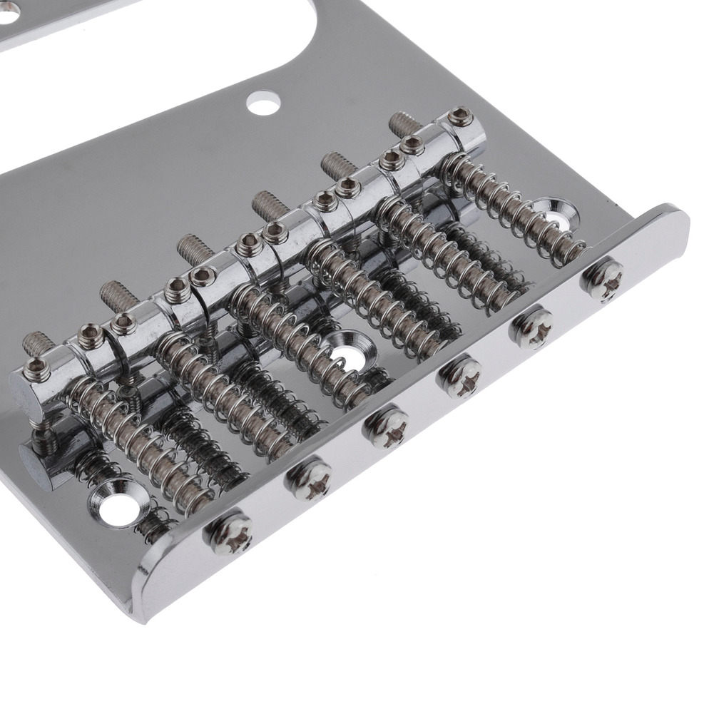 6 Saddle Bridge for Fender Telecaster Guitar Replacement Chrome EM01