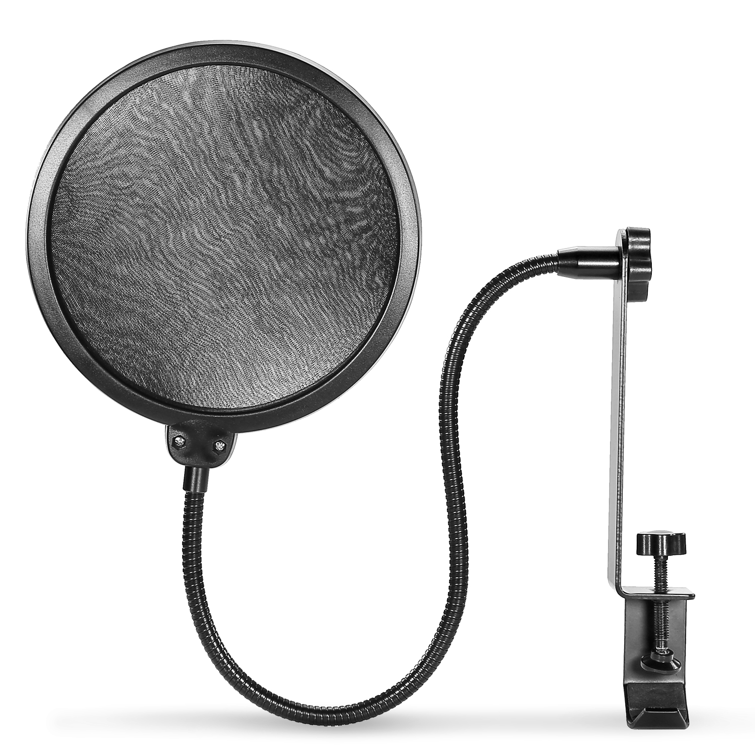 Neewer Clampon Double Mesh Microphone Pop Filter with Flexible Gooseneck eBay