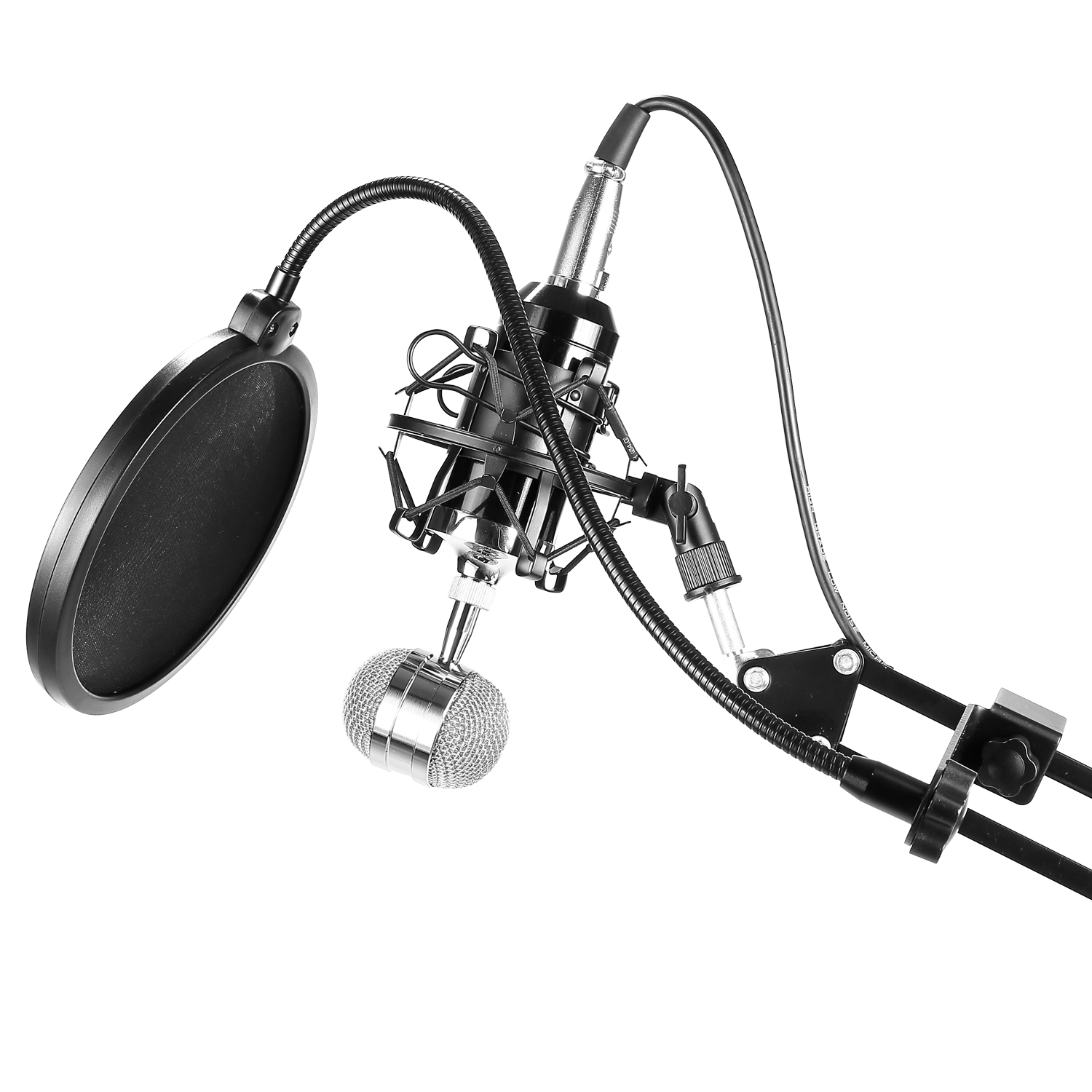 Neewer Clampon Double Mesh Microphone Pop Filter with Flexible Gooseneck eBay