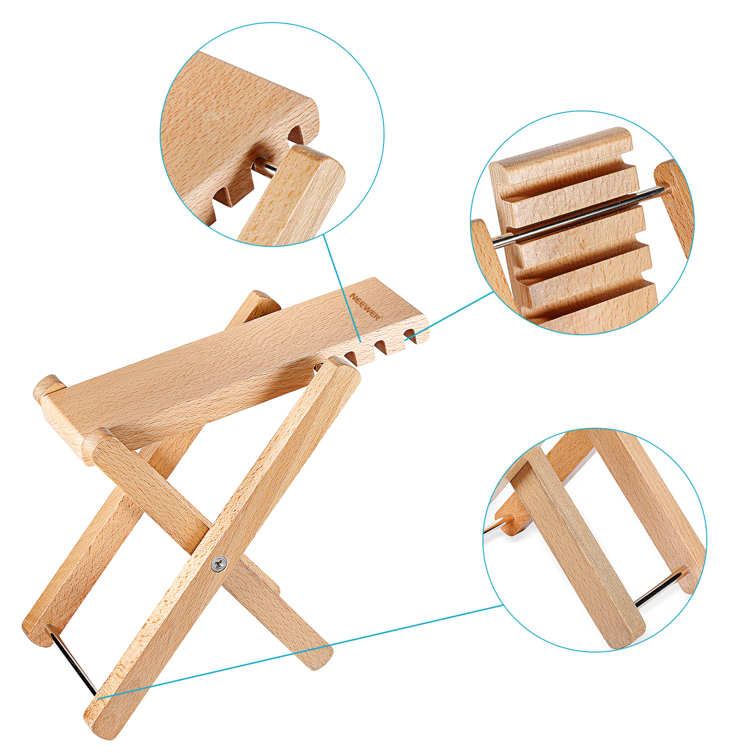 Neewer Solid Wellcrafted Wooden Guitar Footstool Foot Rest eBay