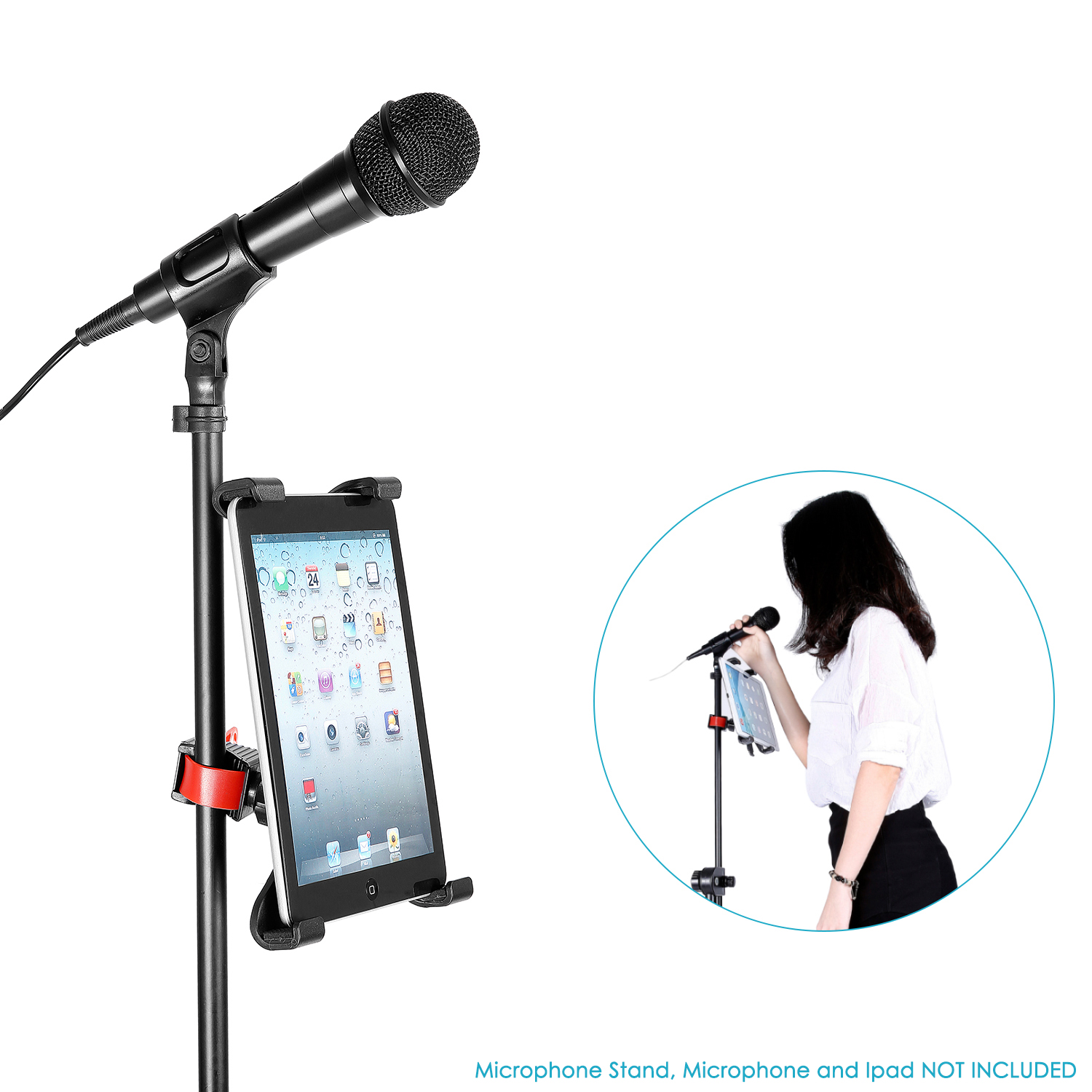 Neewer Microphone Stand Tablet Mount 5.7Inch to 10.6Inch Expandable