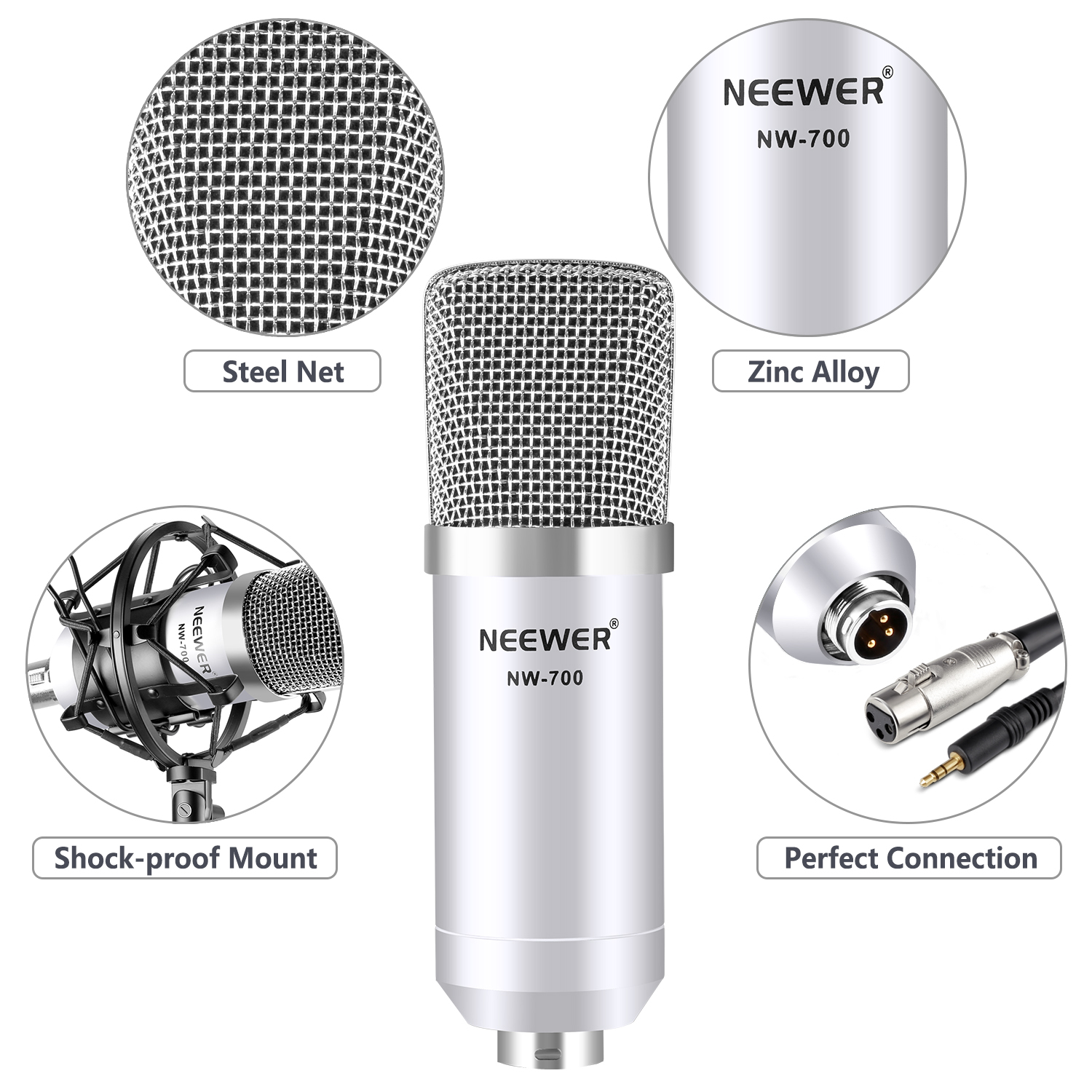 Neewer NW700 Studio Broadcasting & Recording Condenser Microphone Kit
