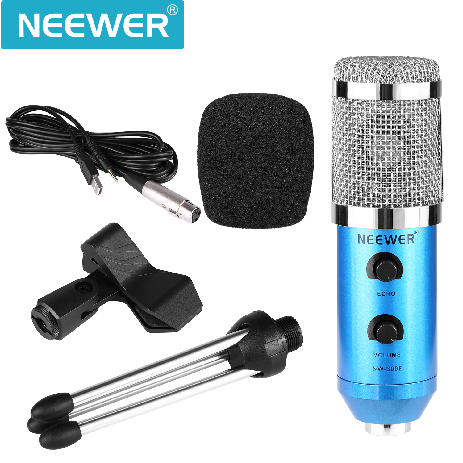 Neewer Blue NW300E Professional USB Condenser Microphone Kit eBay