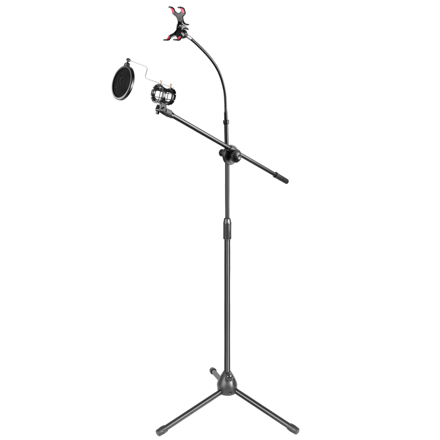 Neewer 30 50 Microphone Stand With Boom Arm 360 Rotating Phone