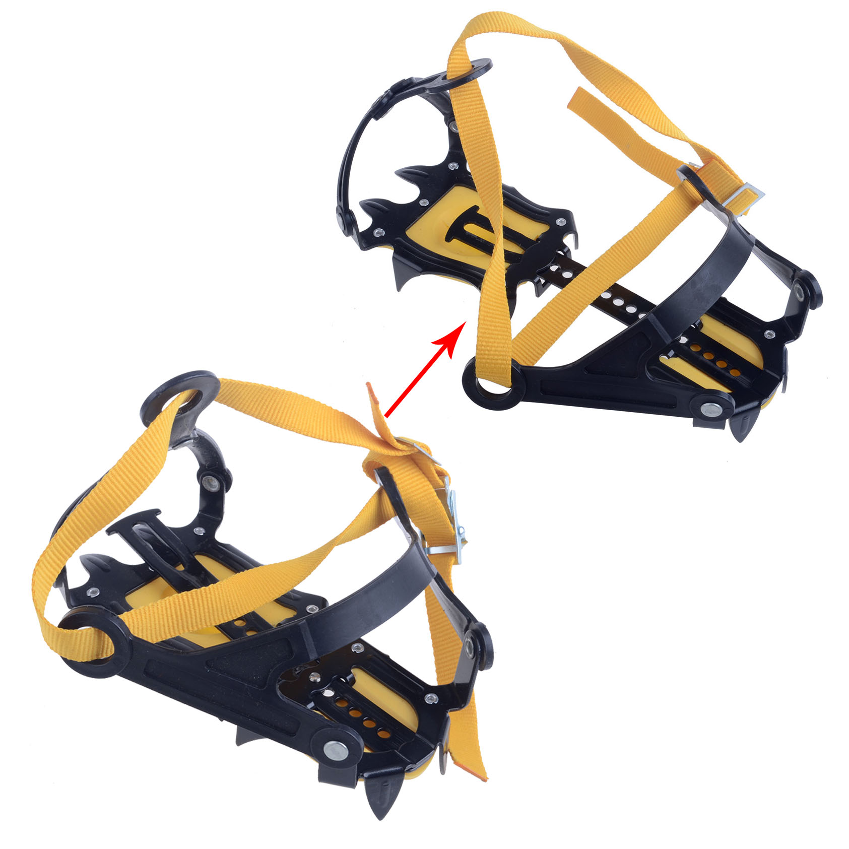 Strap Type Crampons Antislip 10point Crampons with Hex Key for Ice