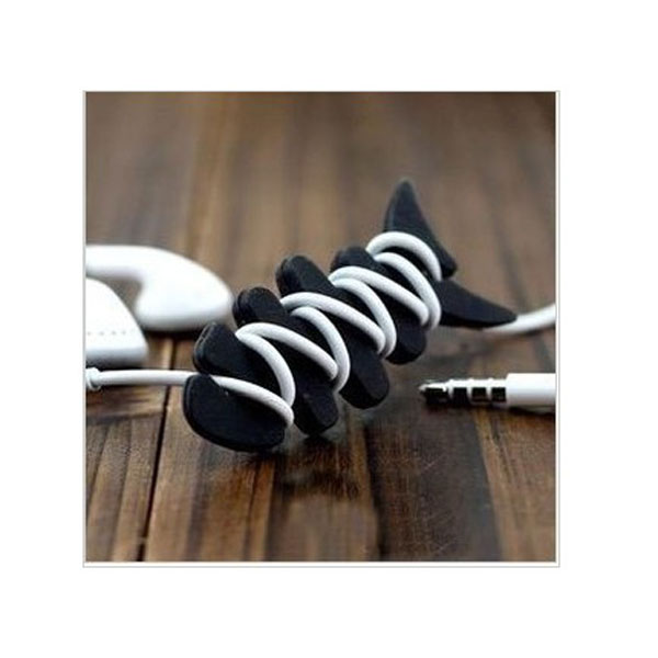 Headphone Cord Wrap Winder Earphone Cable Tie Black eBay