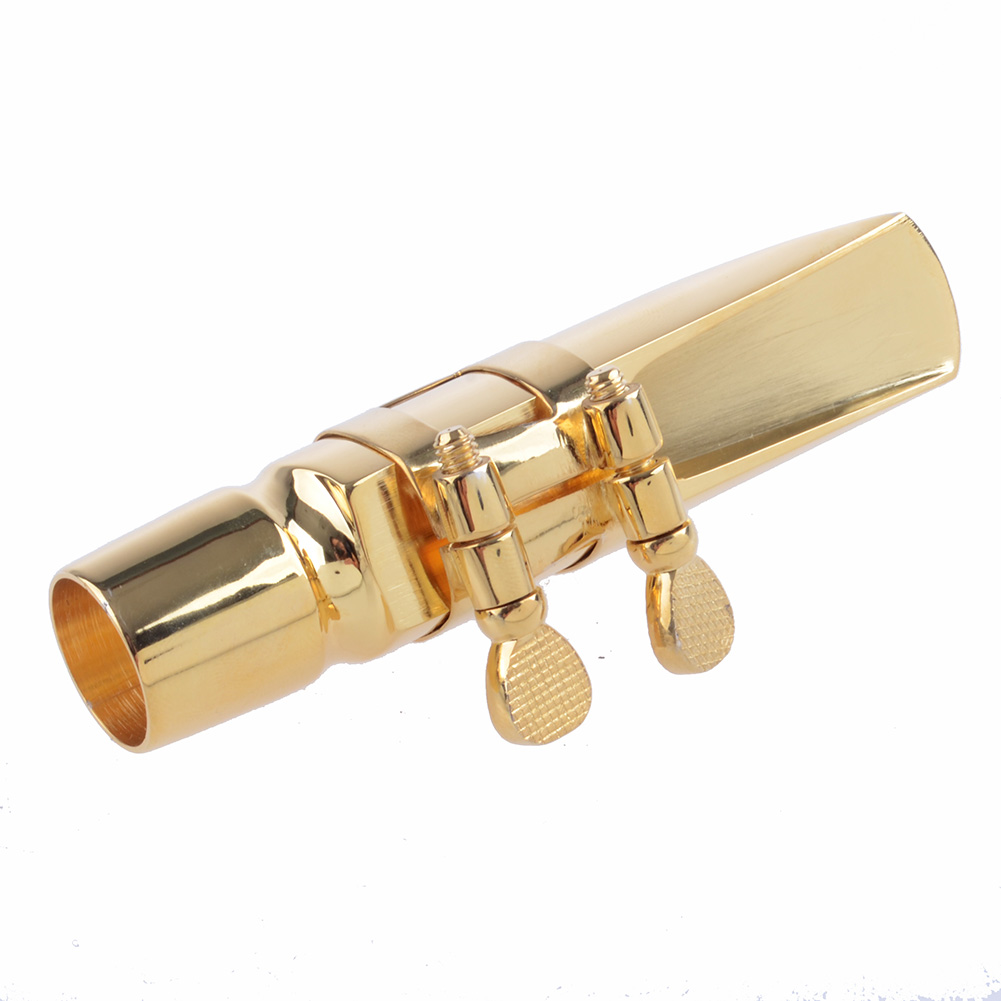 Alto Sax Saxophone Mouthpiece 8 Metal with Cap and Ligature Golden