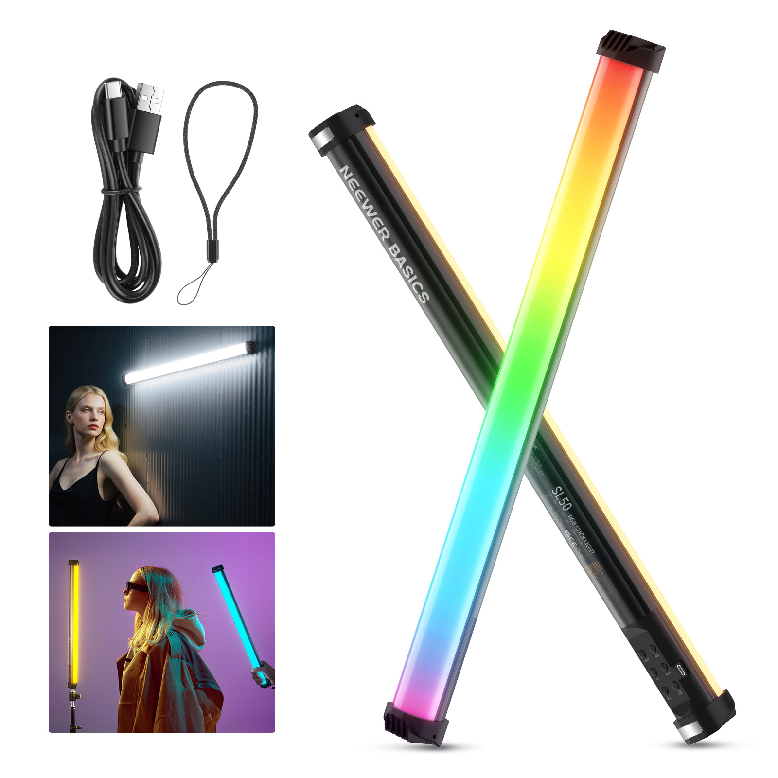 NEEWER BASICS SL50 LED Light Wand שרביט תאורת לד - תמונת מוצר