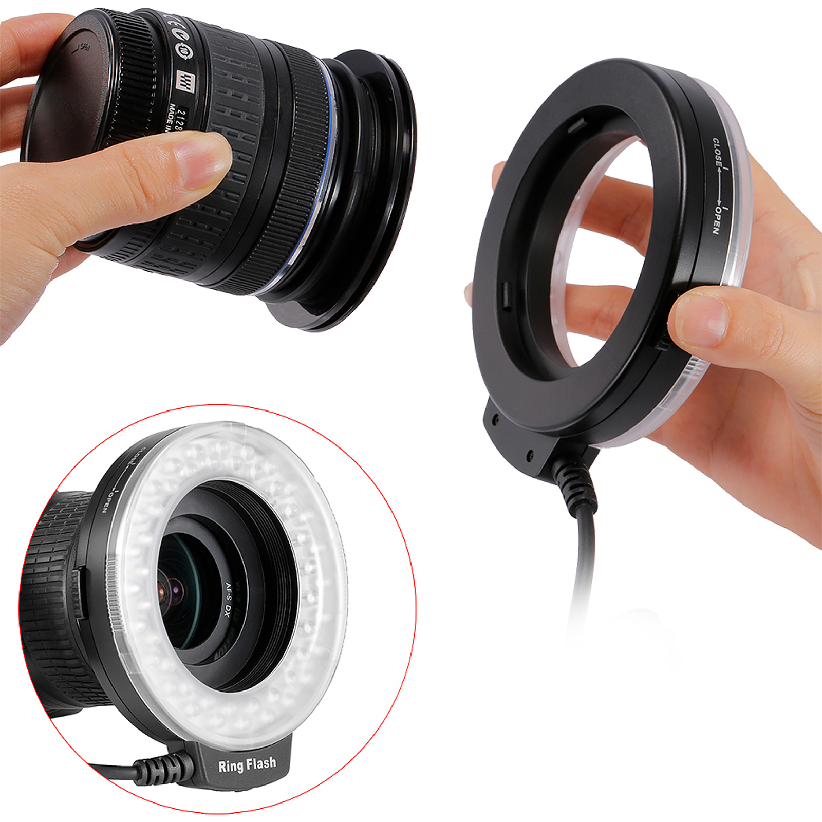 Neewer Macro LED Ring Light Flash Speedlite for Nikon D5000 Canon 650D