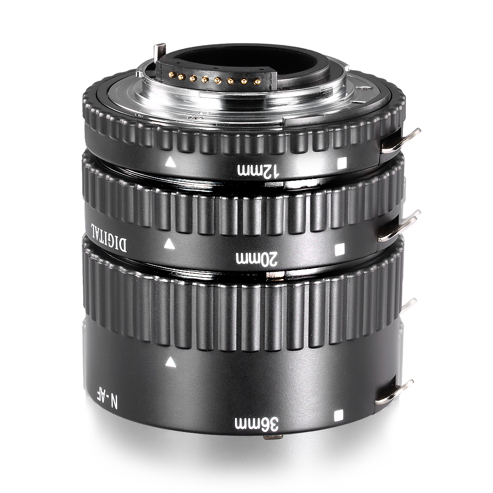 Neewer 3pcs Macro Extension Tube Set for Nikon DSLR AF AFS DX FX N190