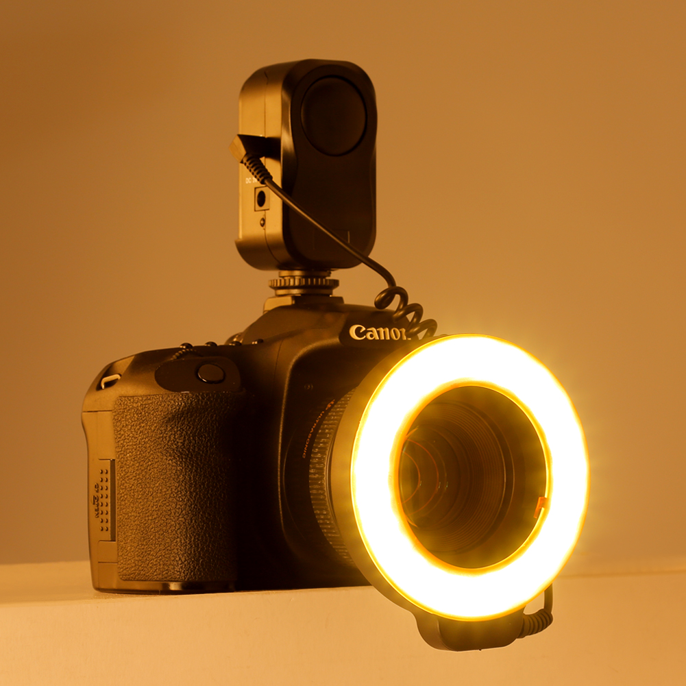 48 LED Macro Ring Light With 6 Adaptors Rings Fits 49mm,52mm,58mm,62mm