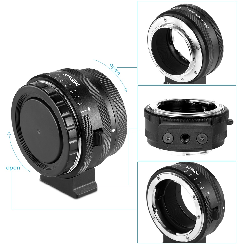 Neewer Lens Mount Adapter for Nikon AF/AF-S lens to Sony E-mount Cameras