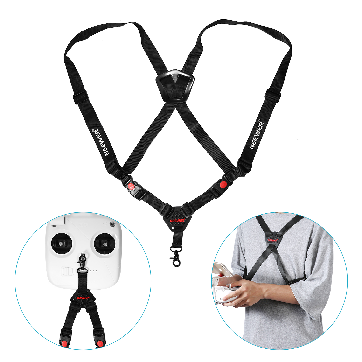 Neewer Adjustable Remote Controller Lanyard Shoulder Strap for DJI ...