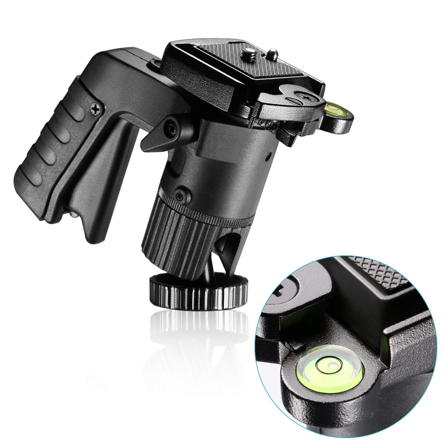 Neewer Pistol Grip Ball Head with Quick Release Plate for Tripods and ...