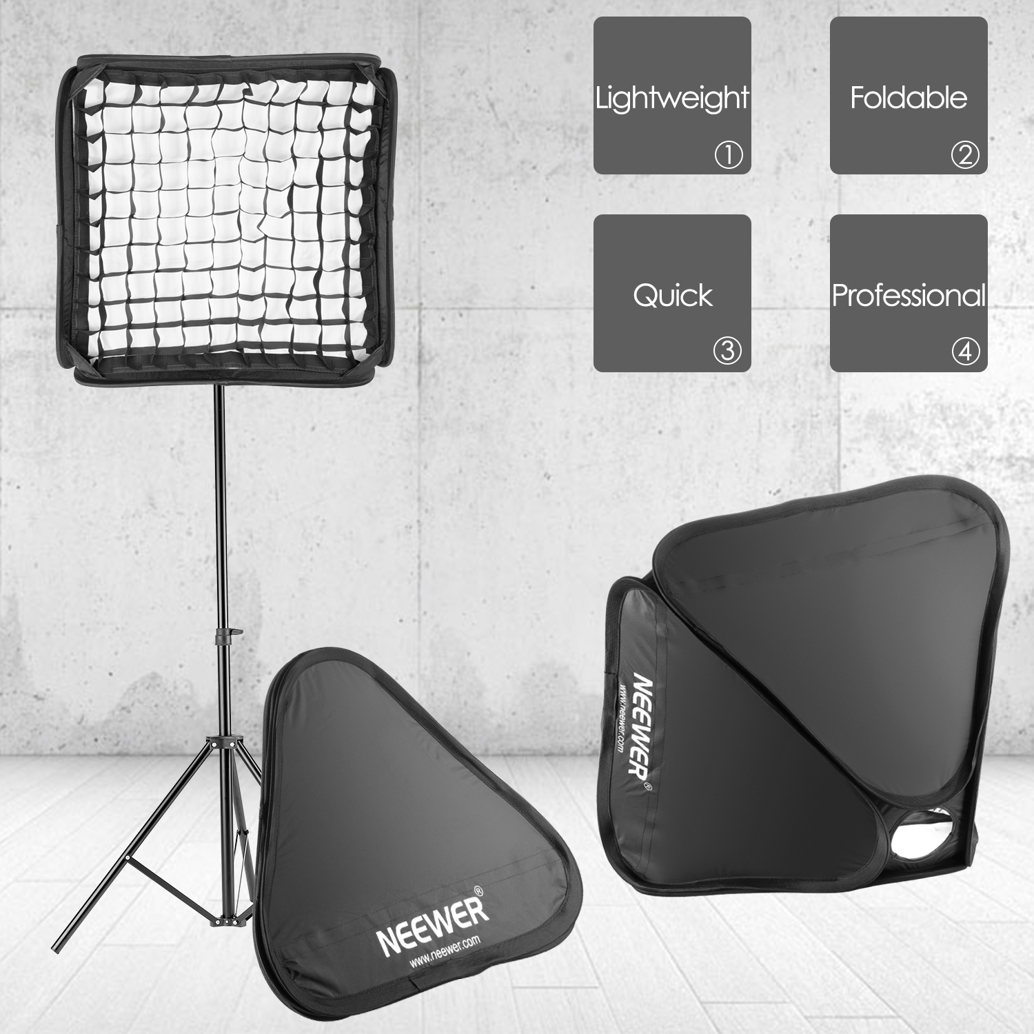 Neewer 24 X24 Honeycomb Grid Flash Softbox Diffuser With Bracket Bag Ebay