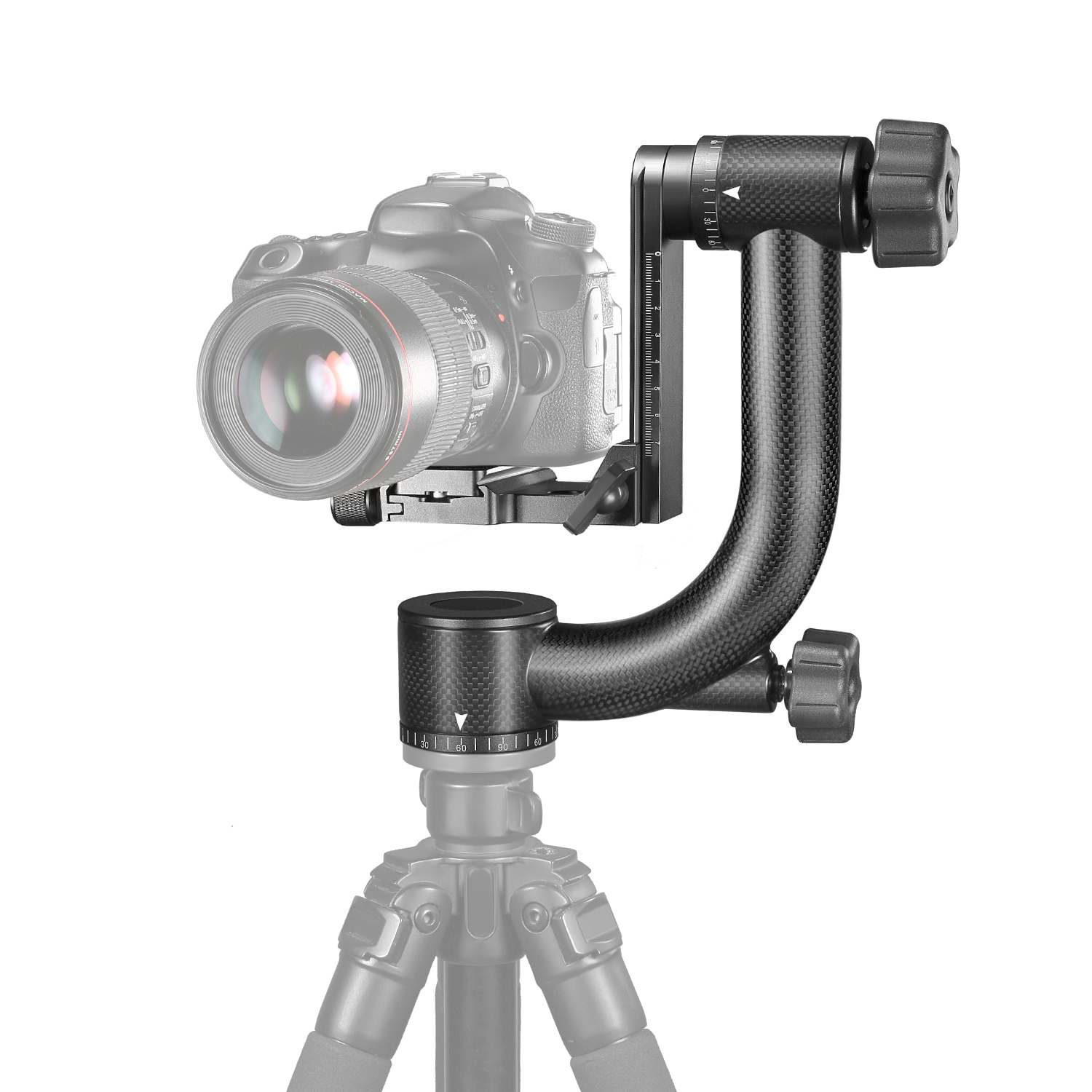 Neewer Heavy Duty Carbon Fiber 360 degree Panoramic Gimbal Tripod Head