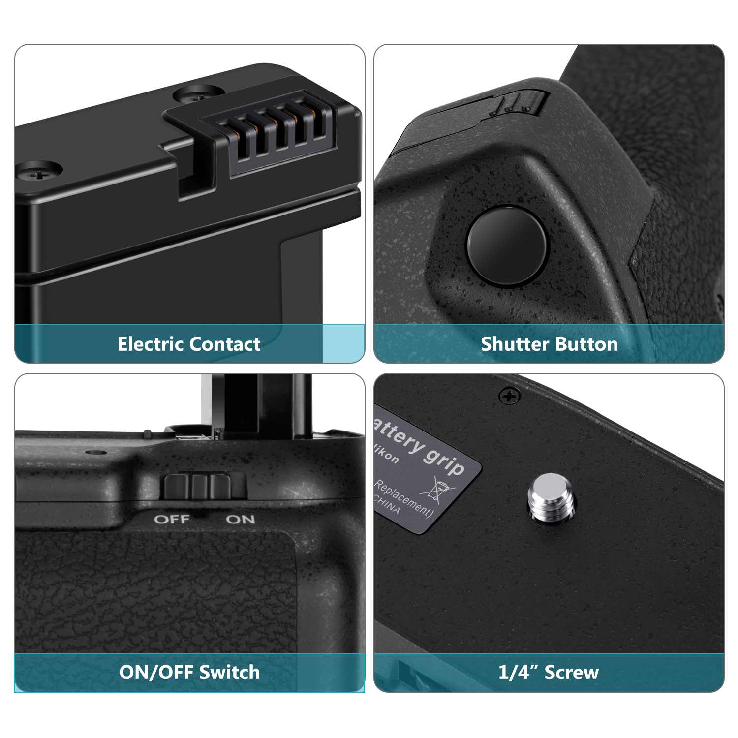 Neewer Vertical Battery Grip Shutter Release Button for Nikon D3400