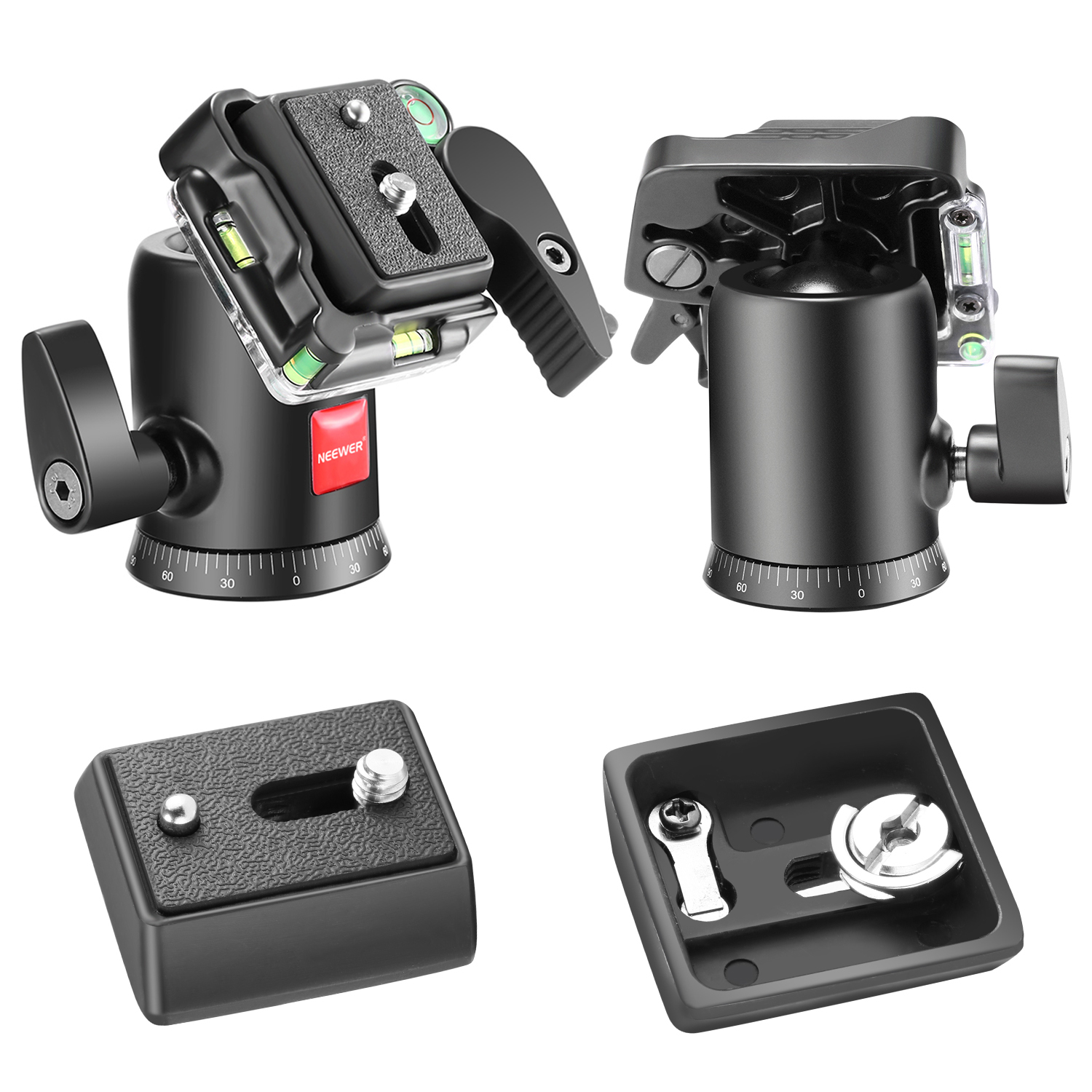 Neewer Camera Video Tripod Ball Head 360 Degree Rotating Panoramic