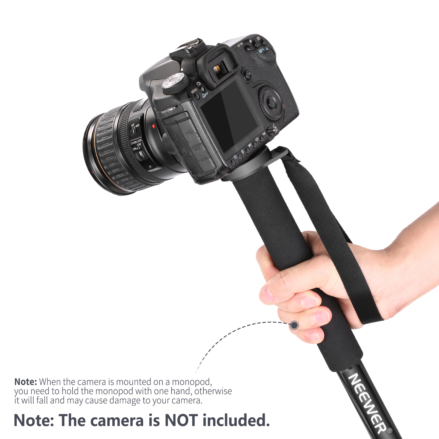Neewer 1964" Adjustable DSLR Camera Monopod Stand for Canon Nikon Sony