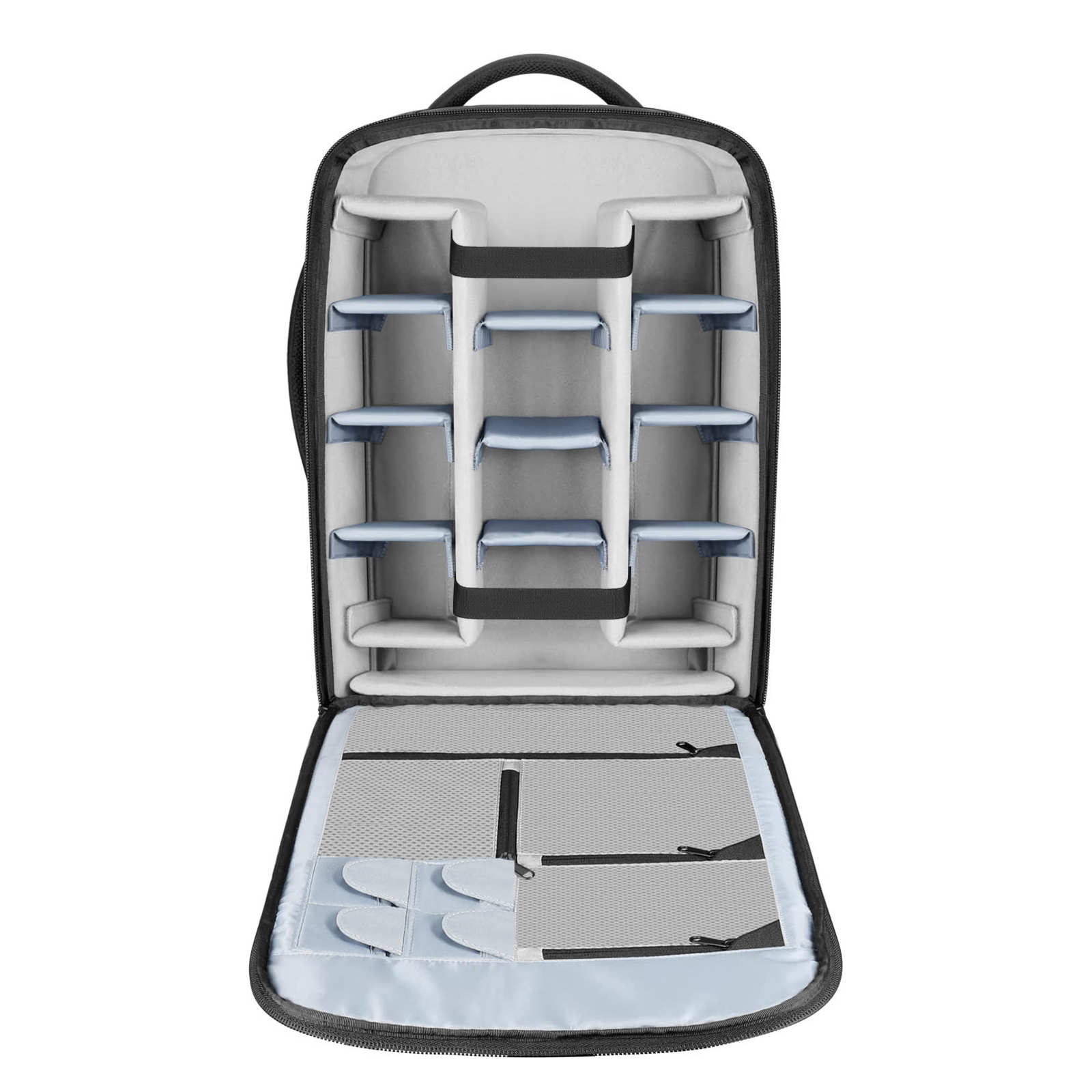 Neewer Black Nylon Convertible Rolling Camera Backpack Case Bag 21.7x13