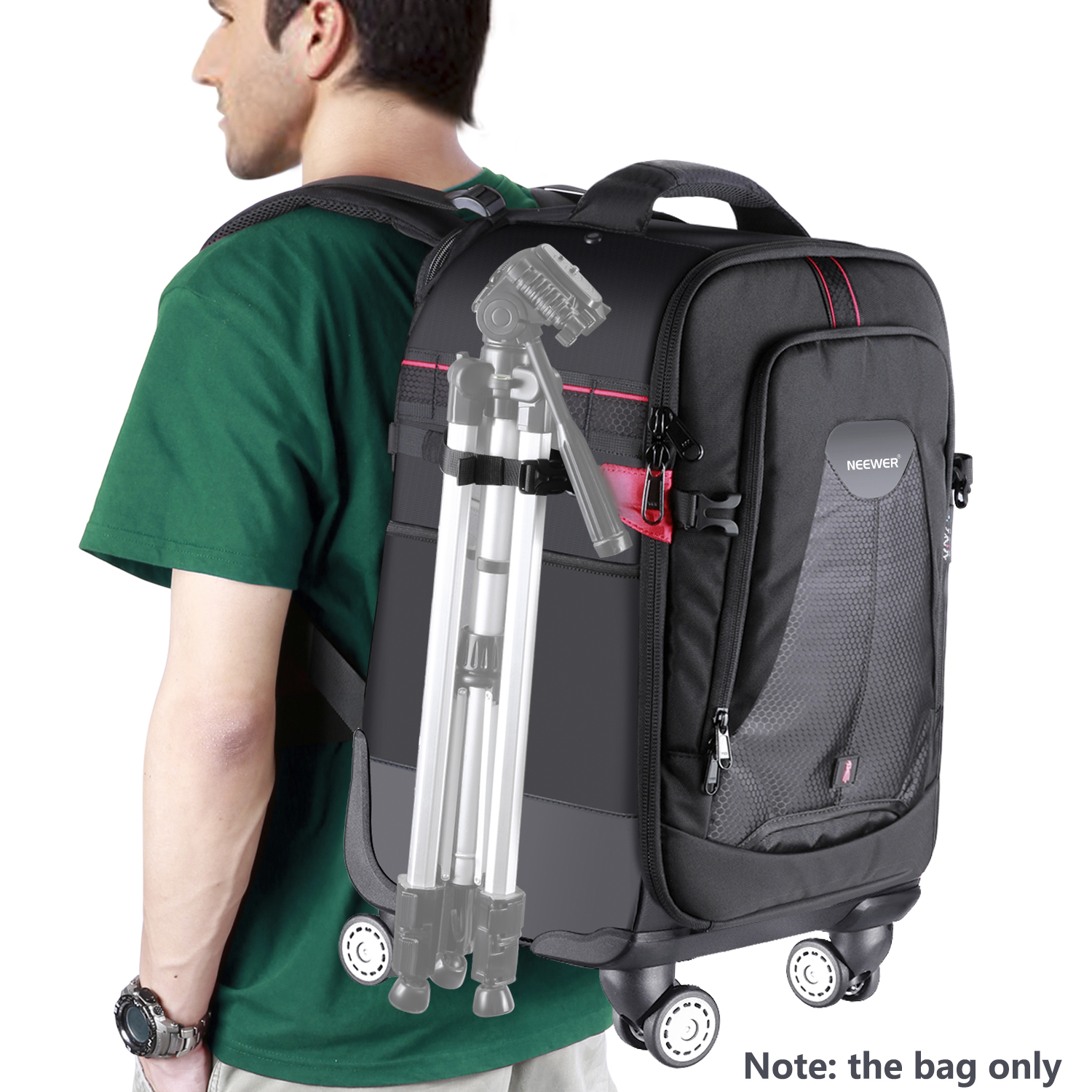 Dslr Camera Backpack With Wheels Neewer 2-in-1 Rolling Camera