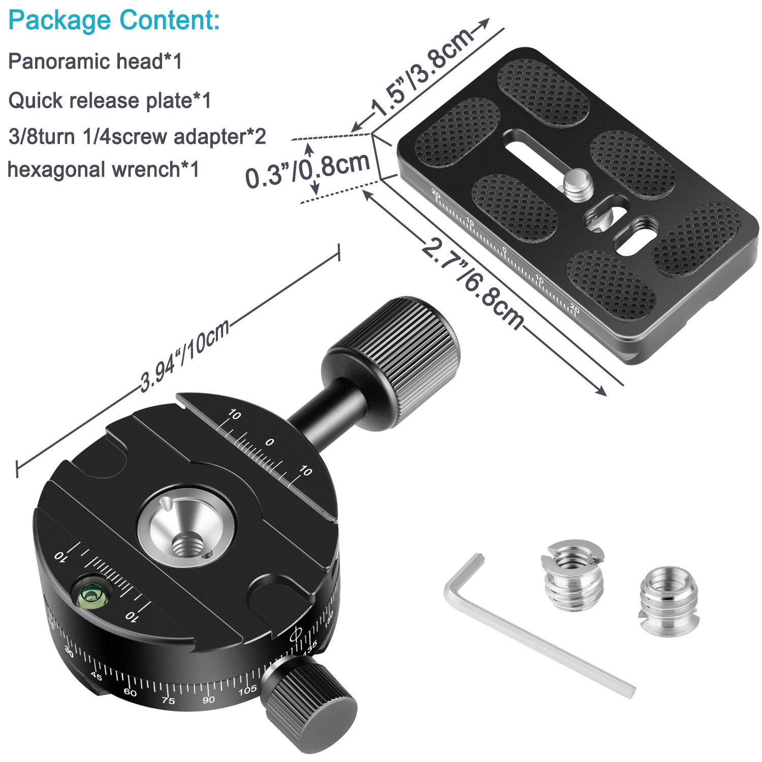 Neewer Panoramic Tripod Head Bubble Level for Tripod Monopod Slider DSLR Cameras eBay