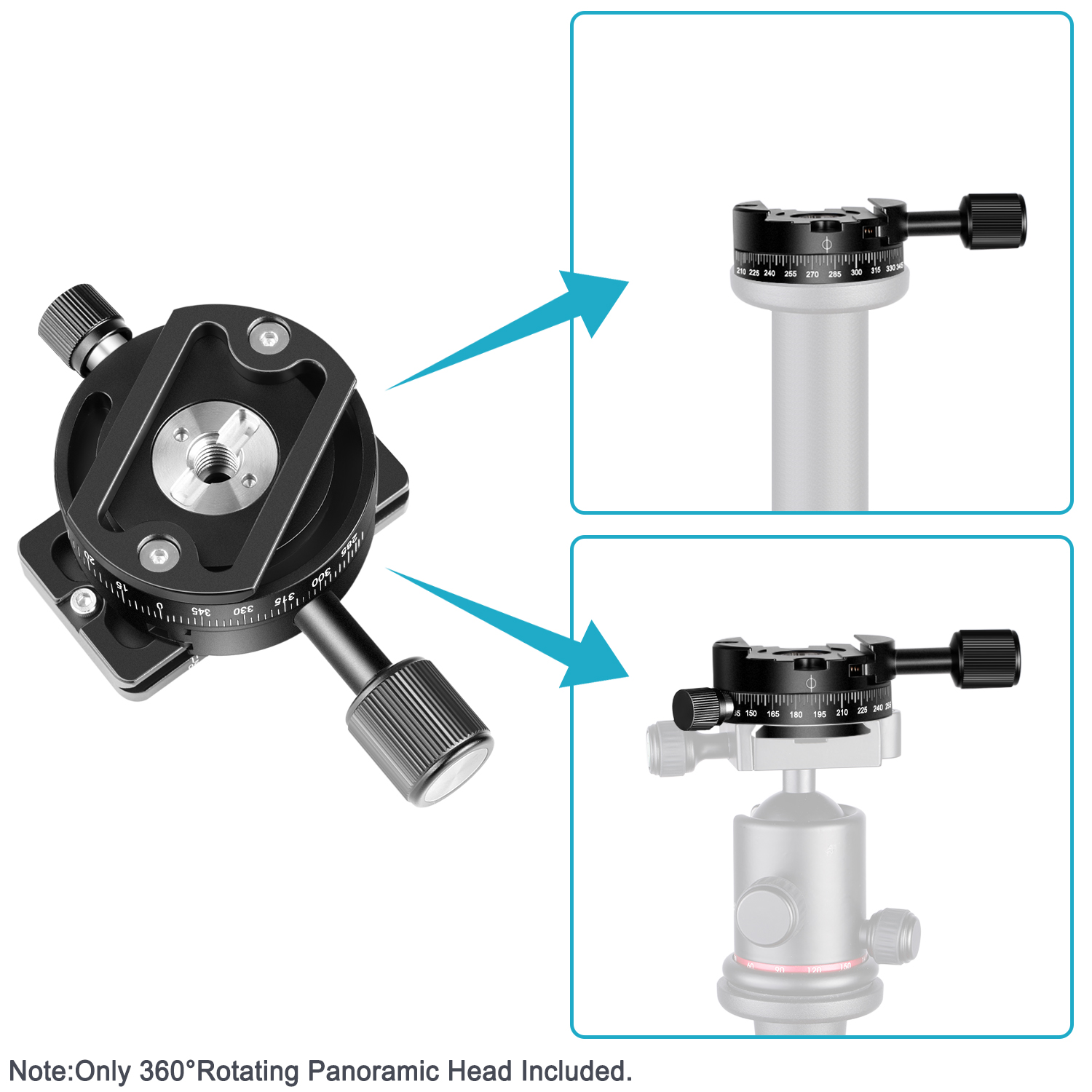 Neewer Panoramic Tripod Head Bubble Level for Tripod Monopod Slider DSLR Cameras eBay