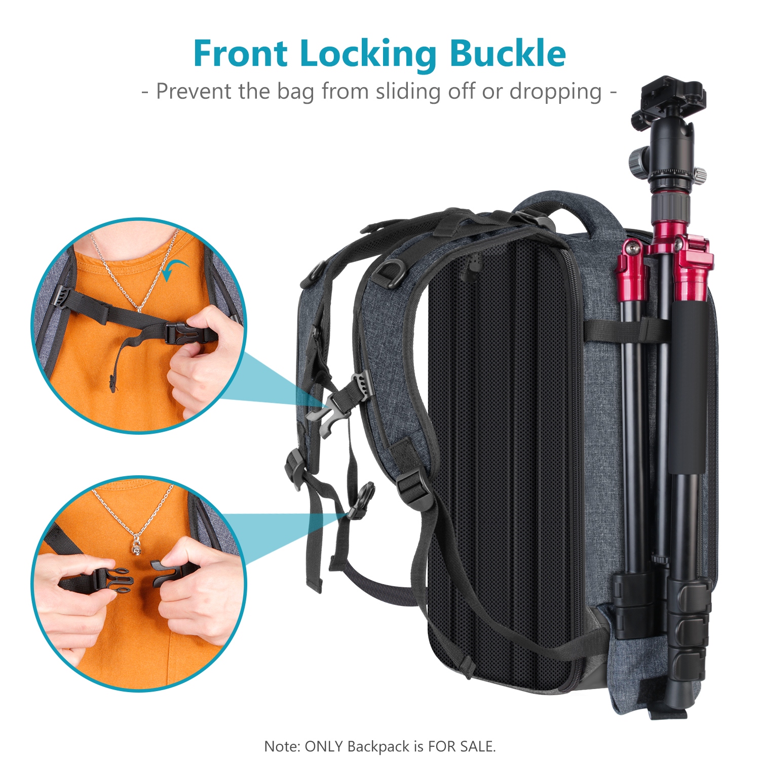 Neewer Camera Backpack Bag Detachable Padded Camera Case for DSLRs