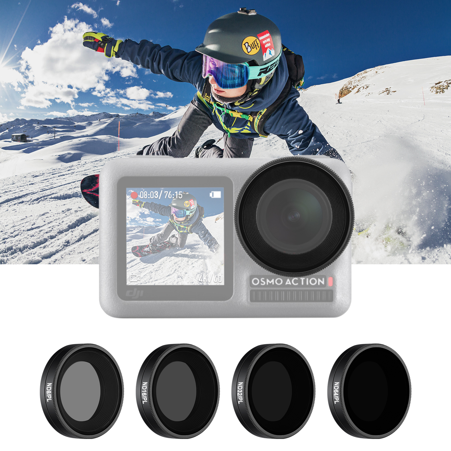 ND32 ND32//PL ND64//PL Multi Coated Filters Pack Accessories 4 Pack Neewer Lens Filters for DJI Mavic 2 Pro Camera Lens Set ND64