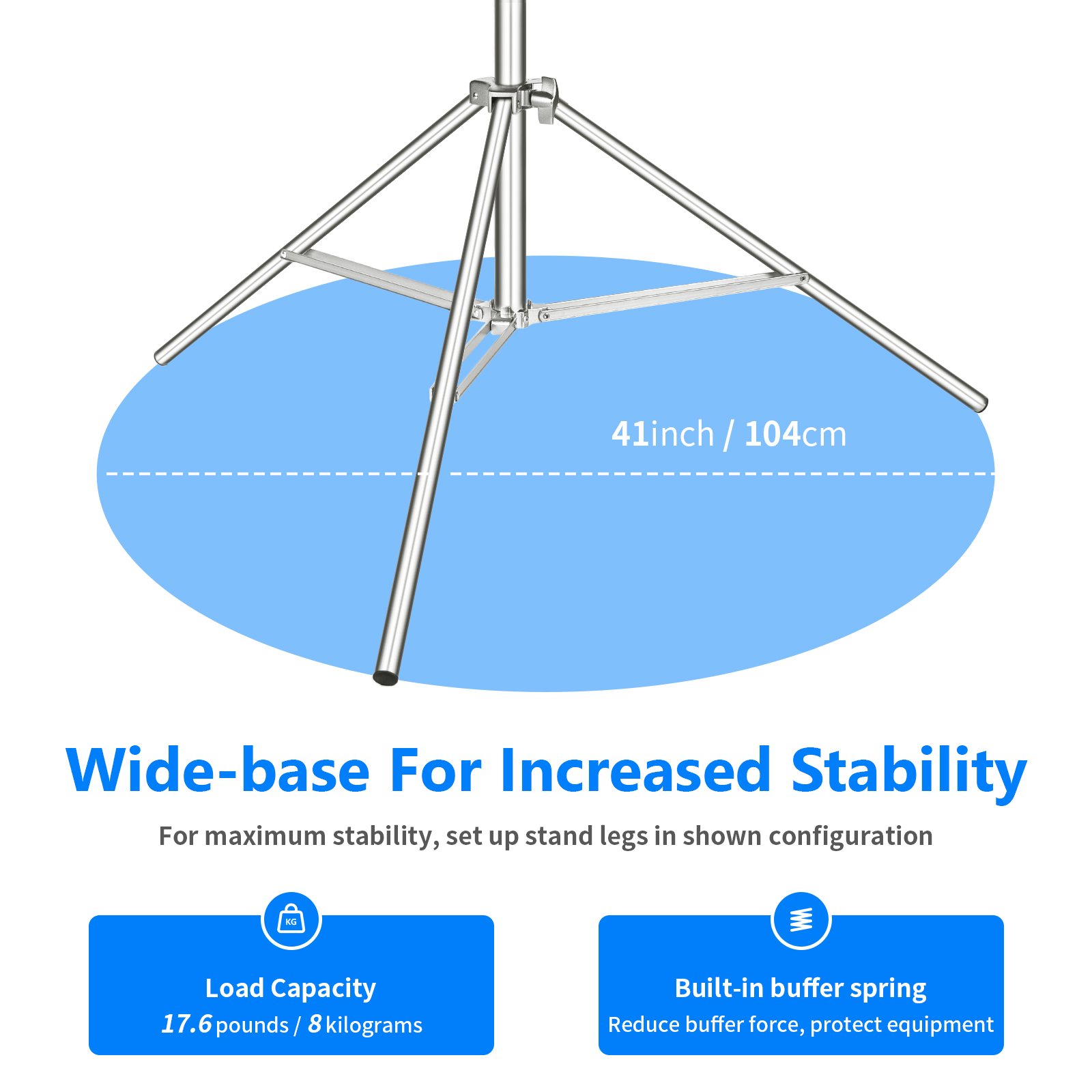 NEEWER 300cm Steel Light Stand חצובת תאורה מנירוסטה - פרטים נוספים