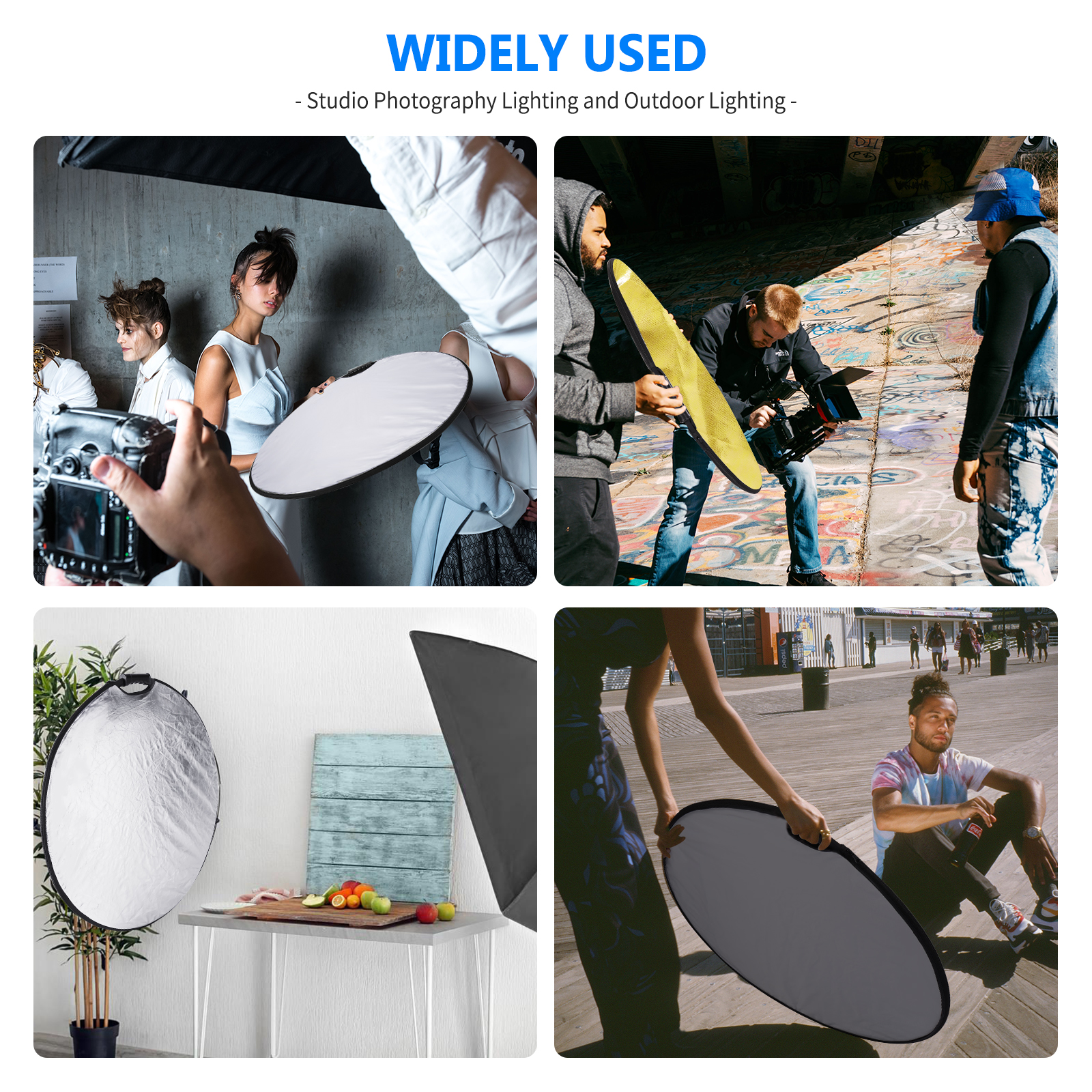 Neewer 5-in-1 Portable Round 32 in/80cm Light Reflector Collapsible